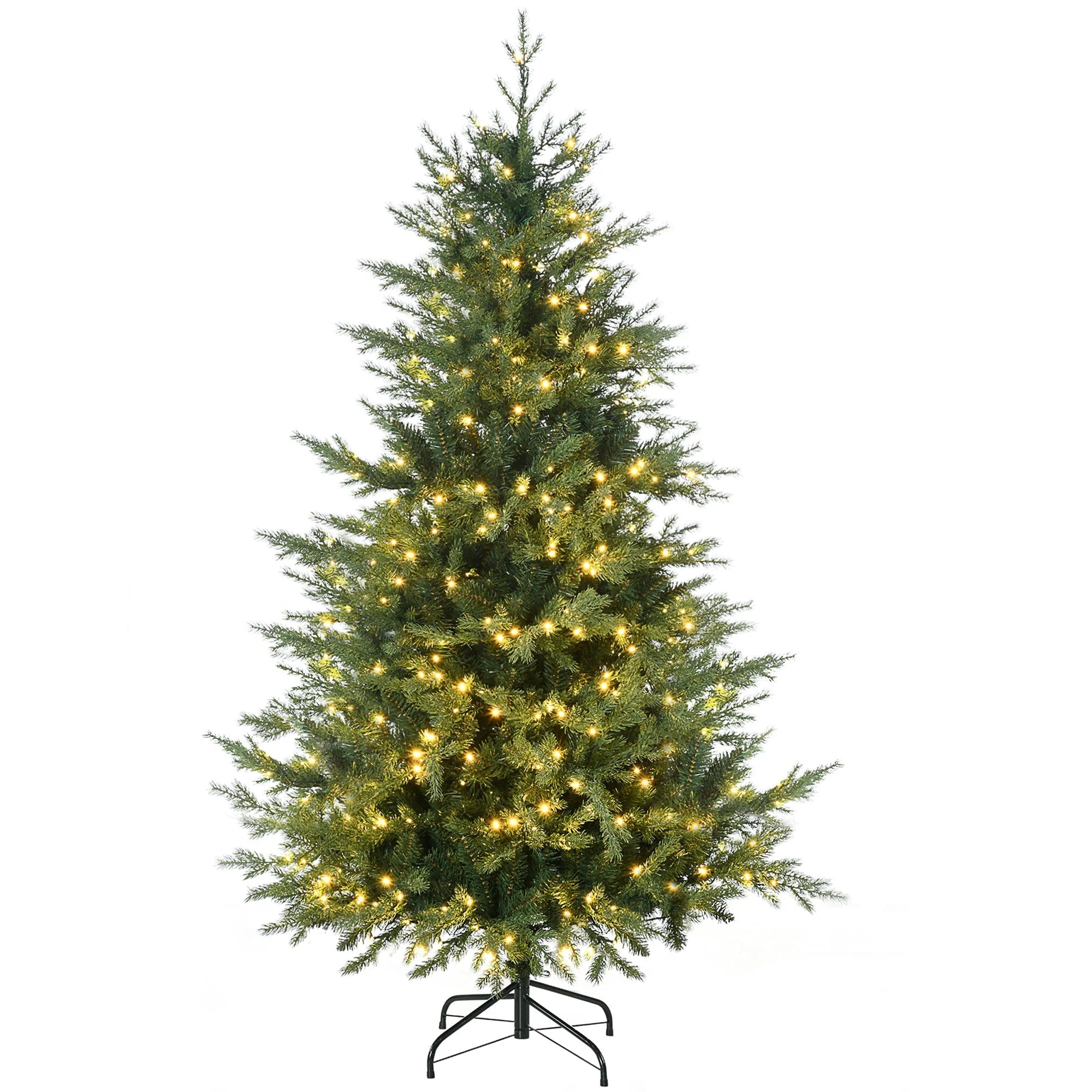 6ft Tall Prelit Artificial Christmas Tree with 8 Light Modes - Image 2