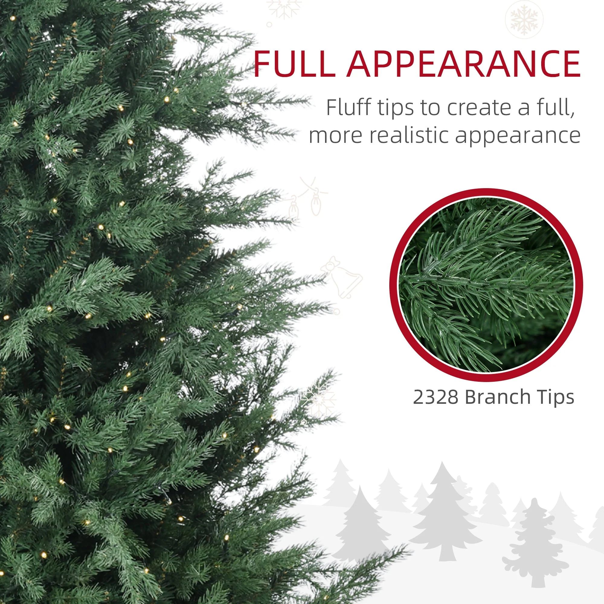 6ft Tall Prelit Artificial Christmas Tree with 8 Light Modes - Image 5