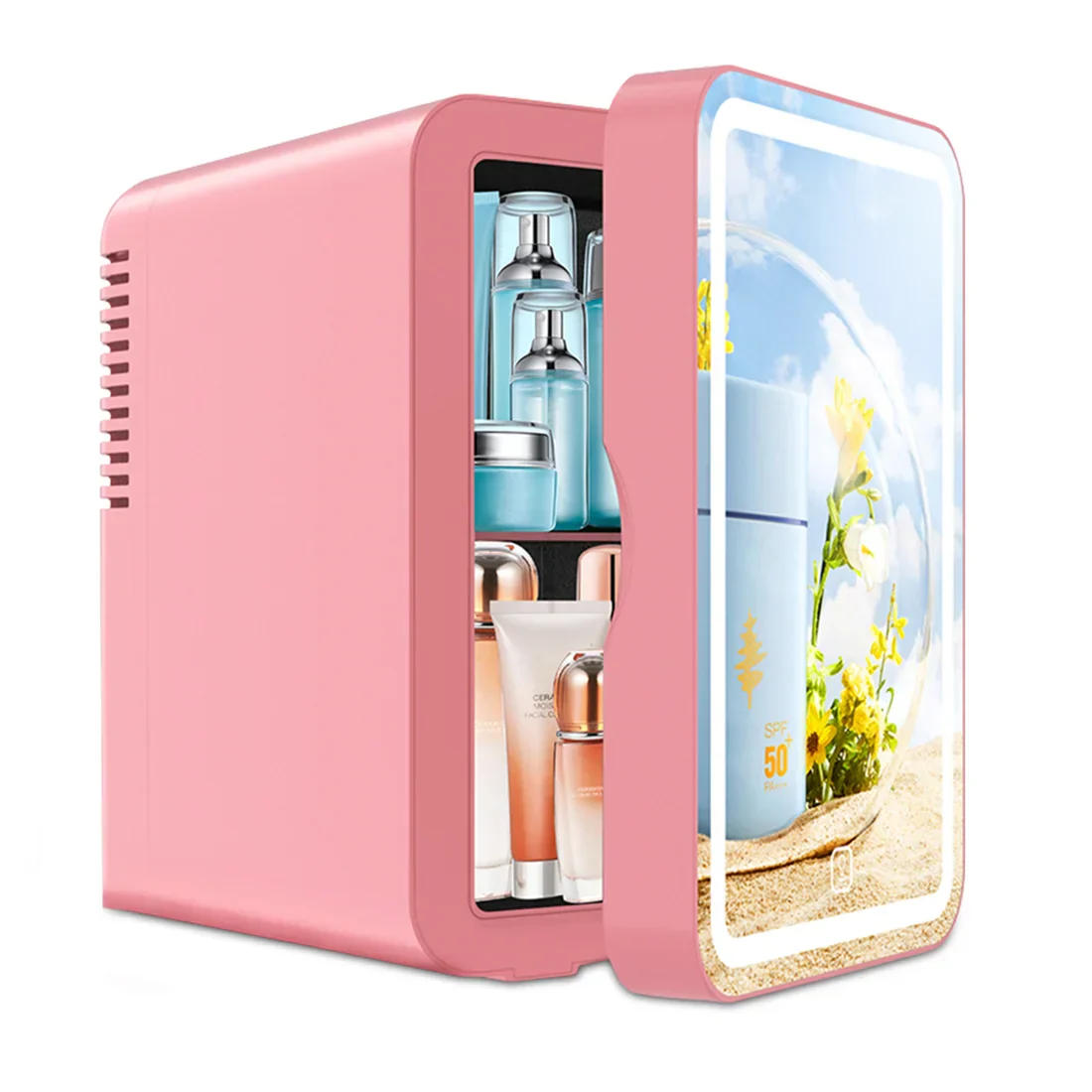 6L Mirror Beauty Mini Fridge LED Makeup Skincare Cooler Warmer Portable - Image 7