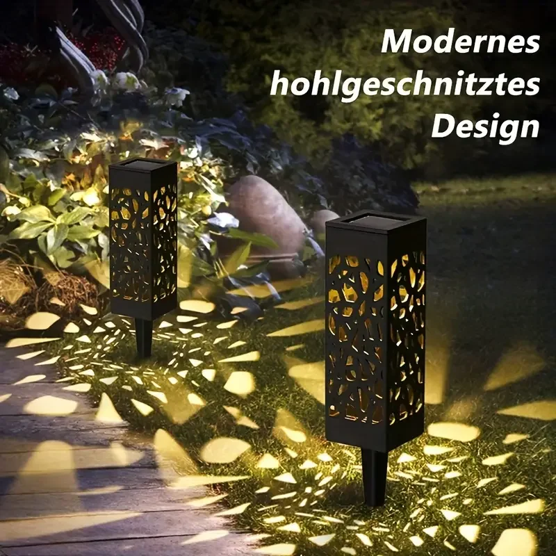 6PCS Solar Garden Stake Lights LED Outdoor Lawn Lamps Waterproof Landscape Decor - Image 4