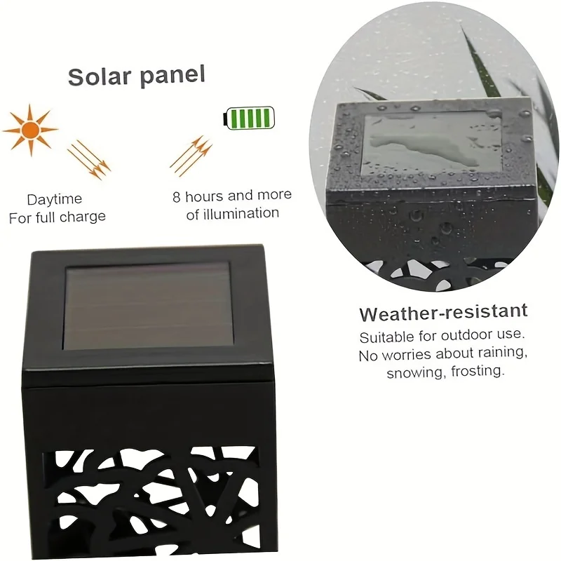 6PCS Solar Garden Stake Lights LED Outdoor Lawn Lamps Waterproof Landscape Decor - Image 5