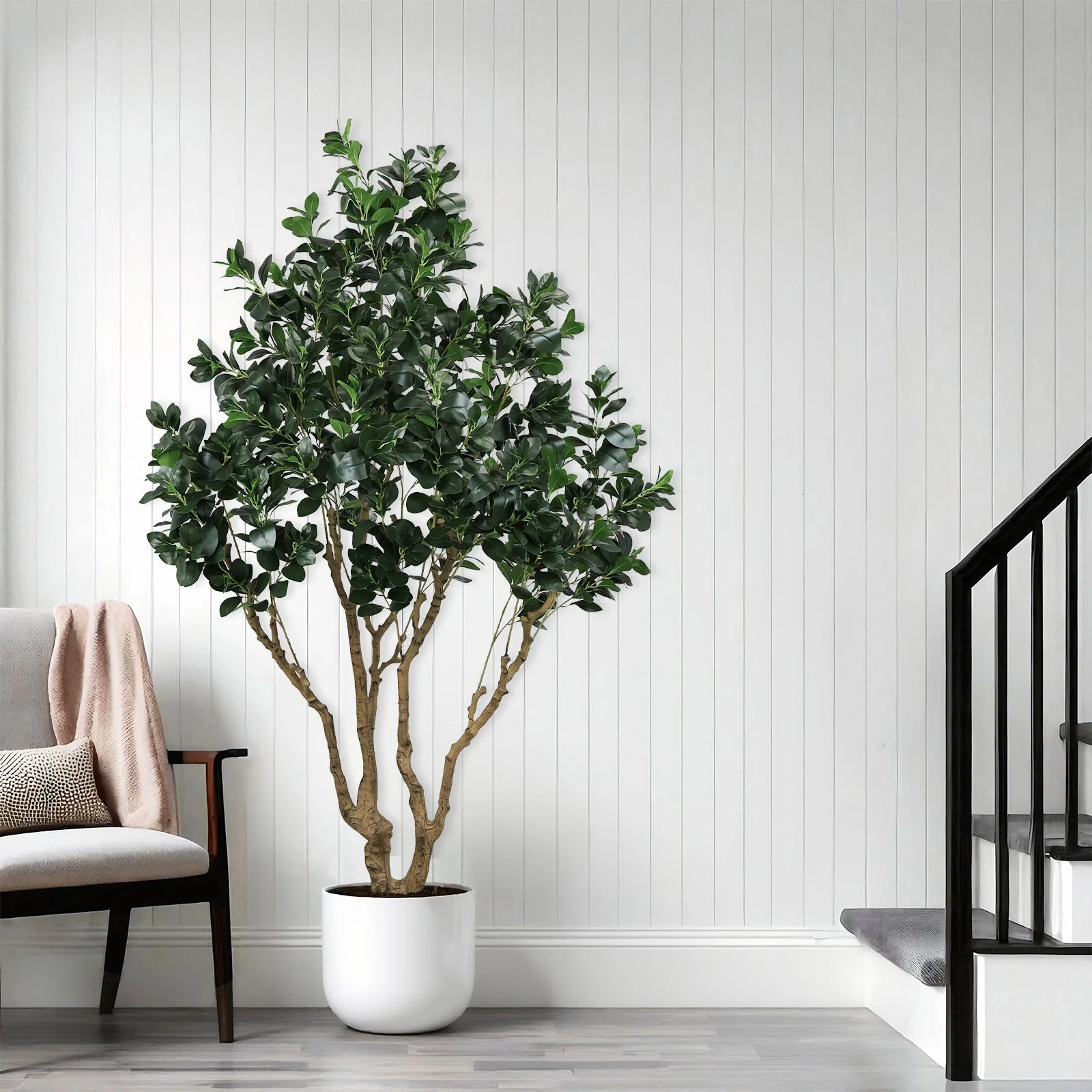 7.2FT Tall Artificial Silk Tree Large Faux Greenery Plant - Image 10