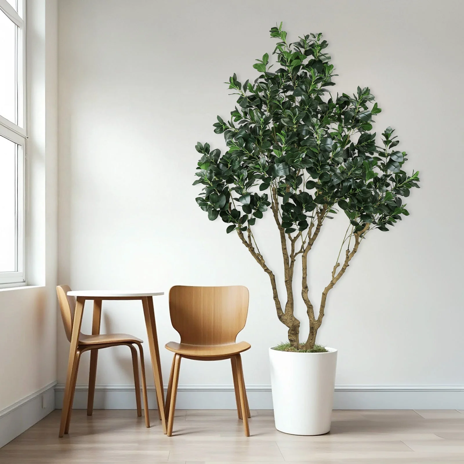 7.2FT Tall Artificial Silk Tree Large Faux Greenery Plant - Image 11