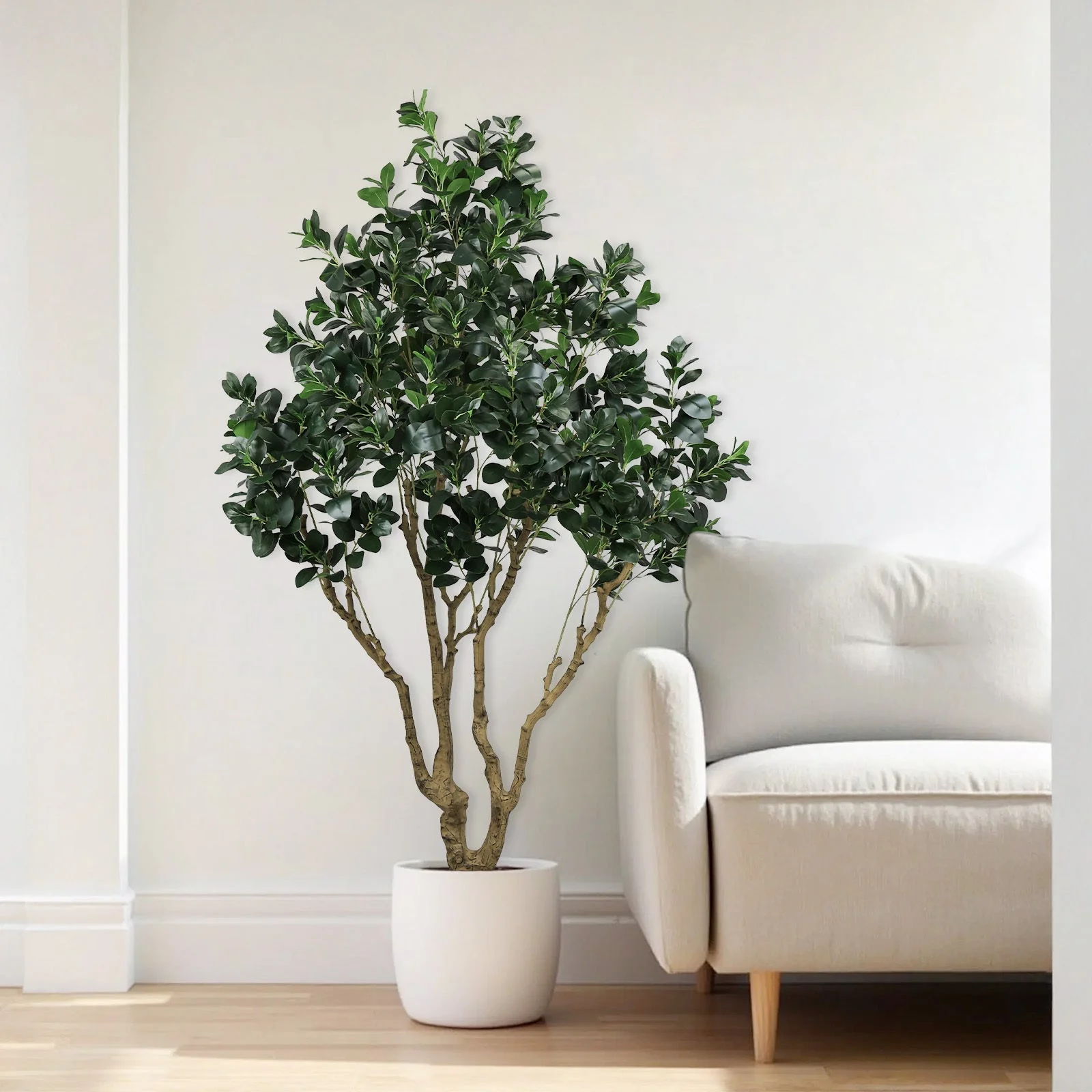 7.2FT Tall Artificial Silk Tree Large Faux Greenery Plant - Image 9