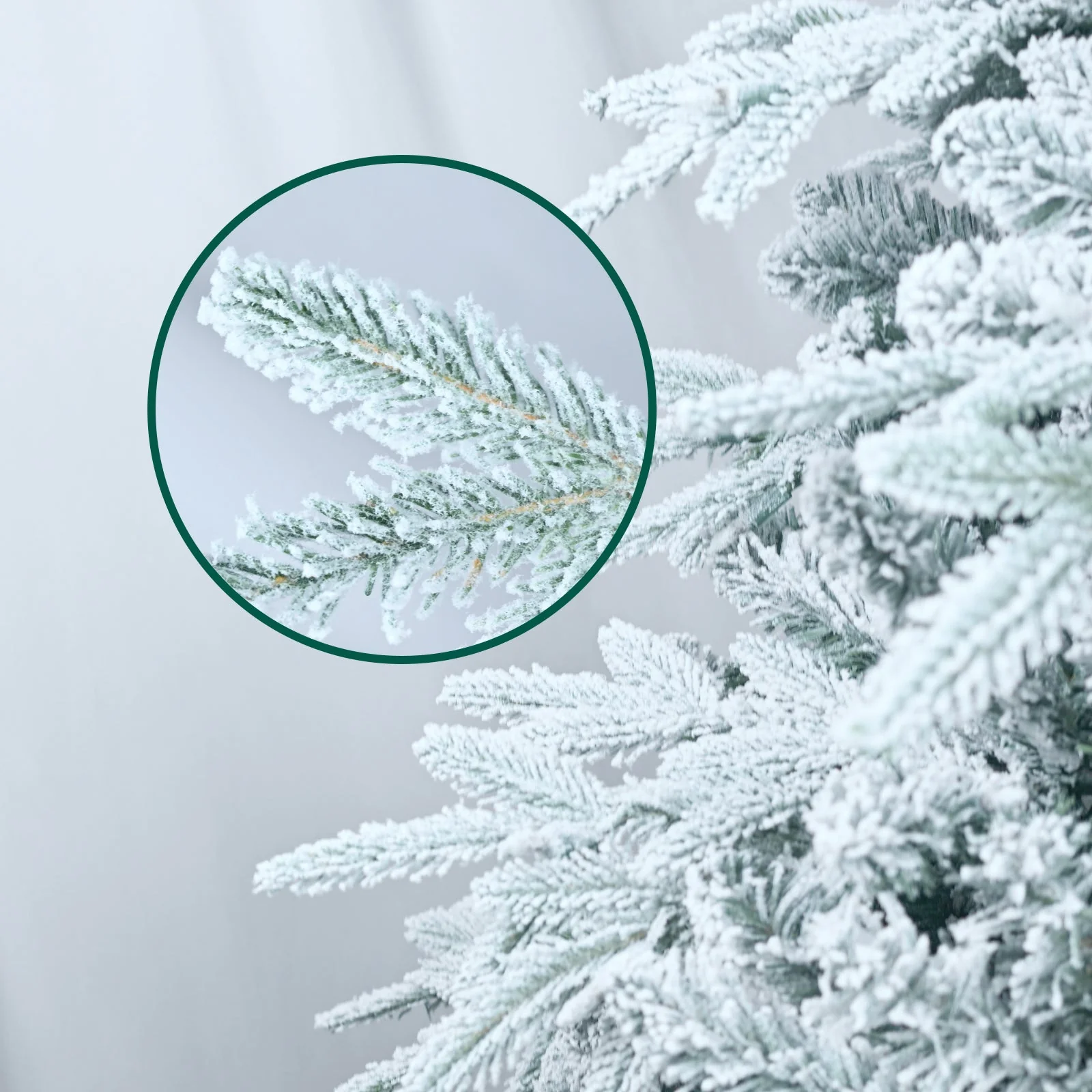 7.5ft Pre-Lit Flocked Artificial Christmas Tree - Image 4