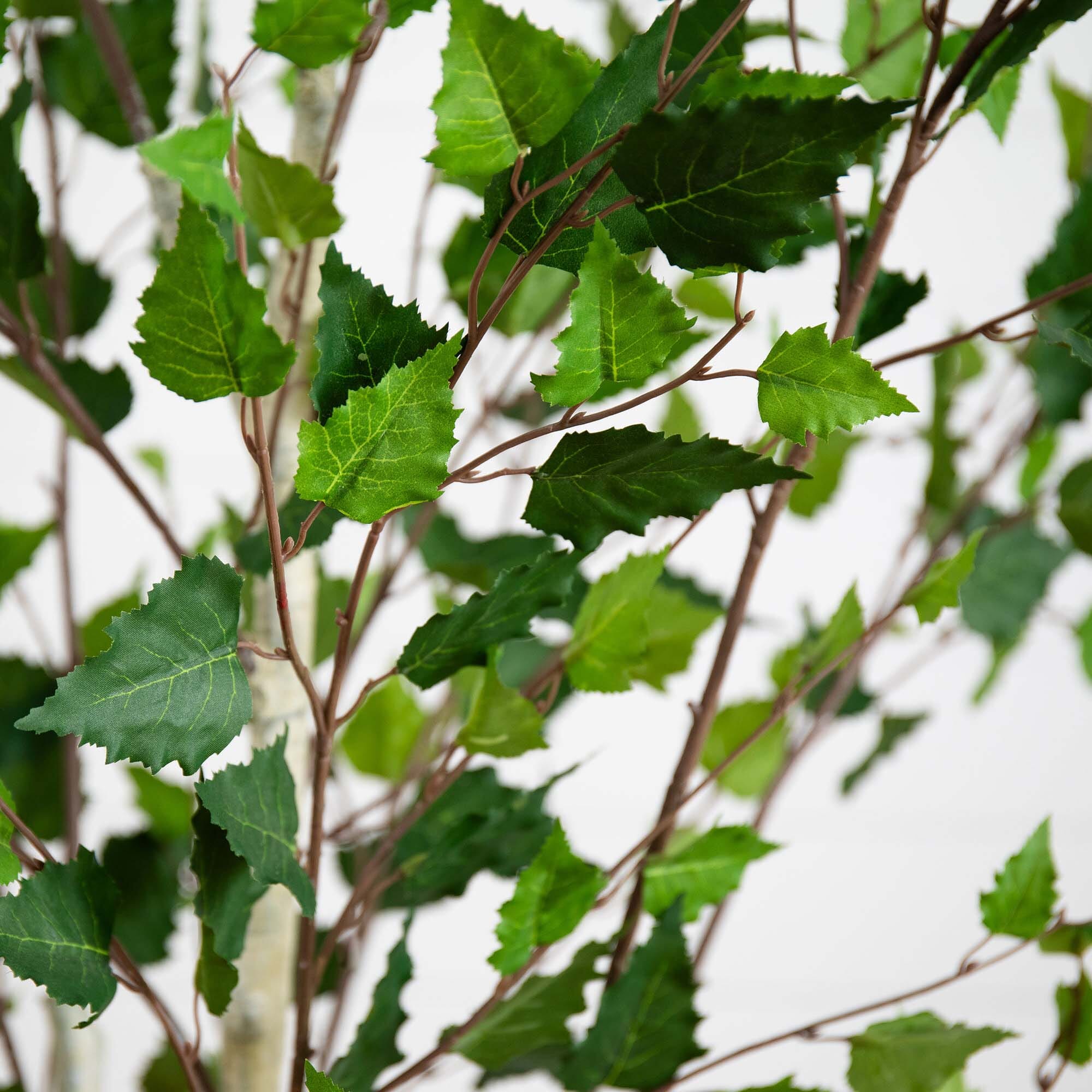 7’ Artificial Birch Tree with Real Touch Leaves - Image 2