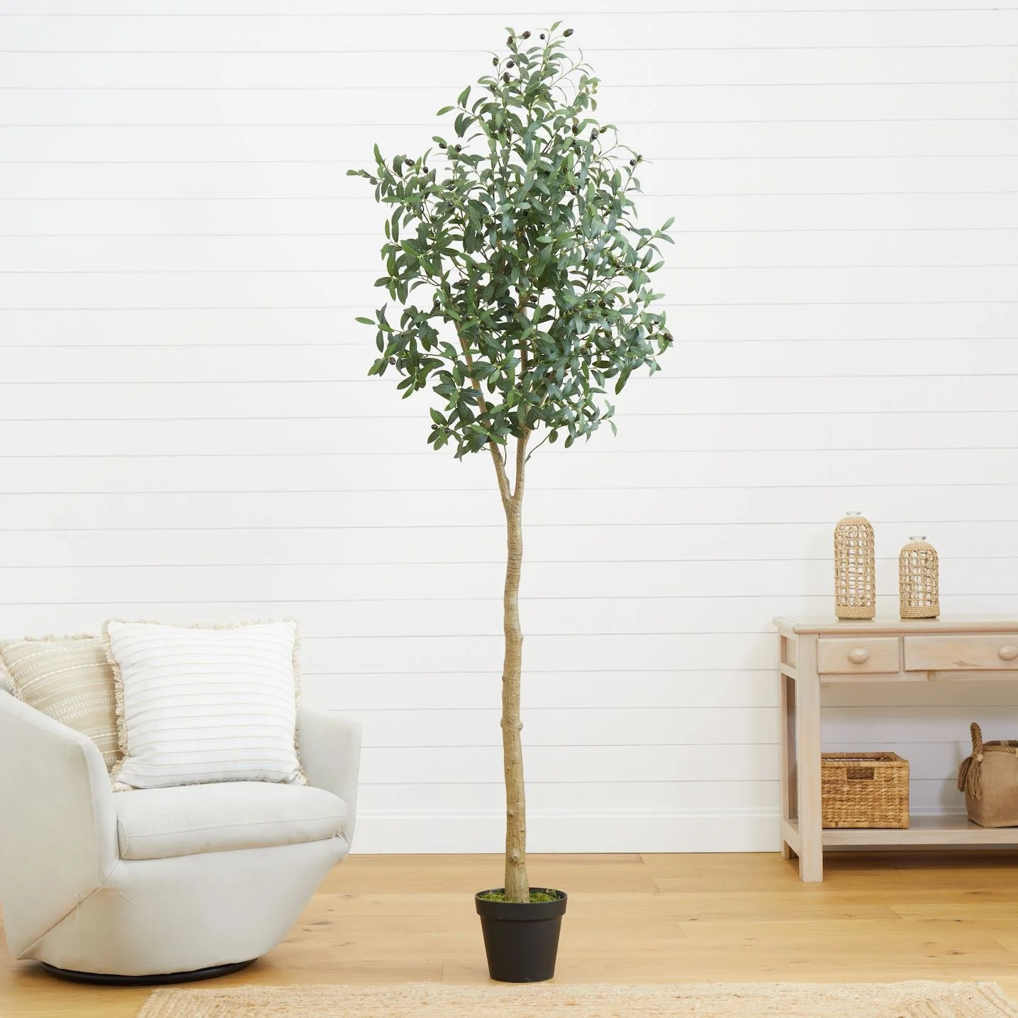 7’ Artificial Olive Tree - Image 3