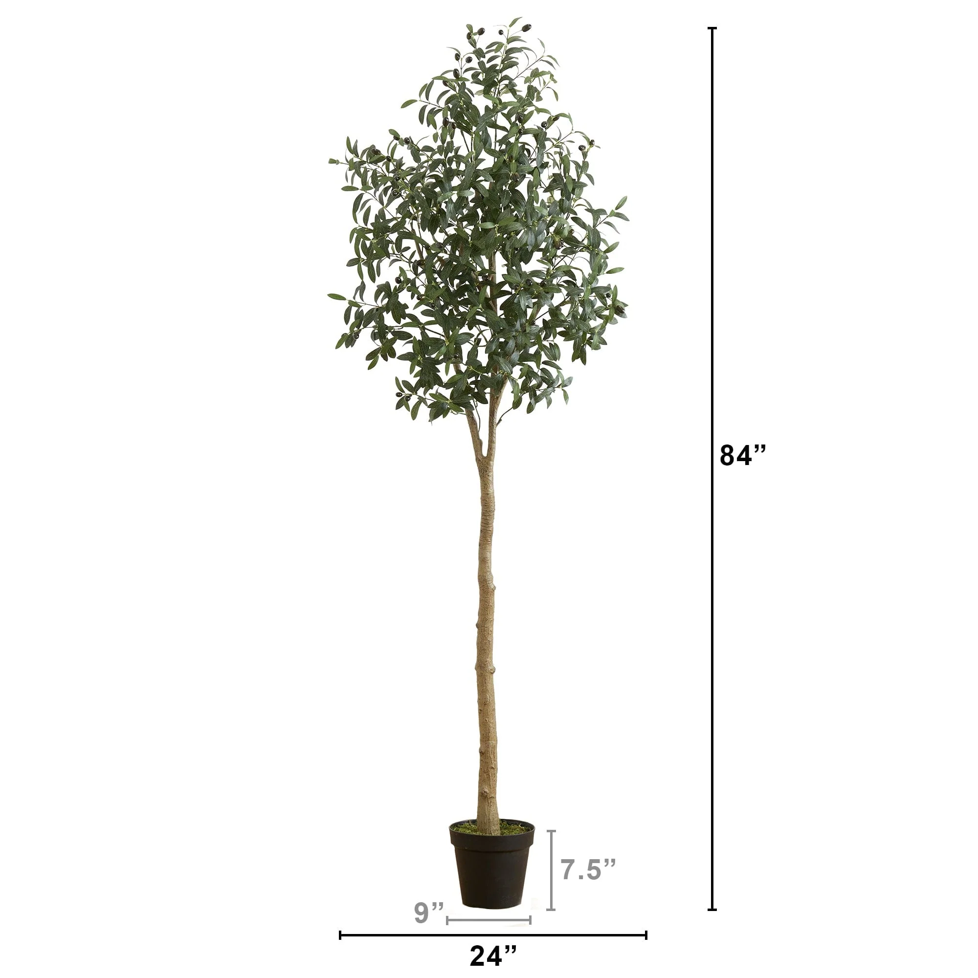 7’ Artificial Olive Tree - Image 4