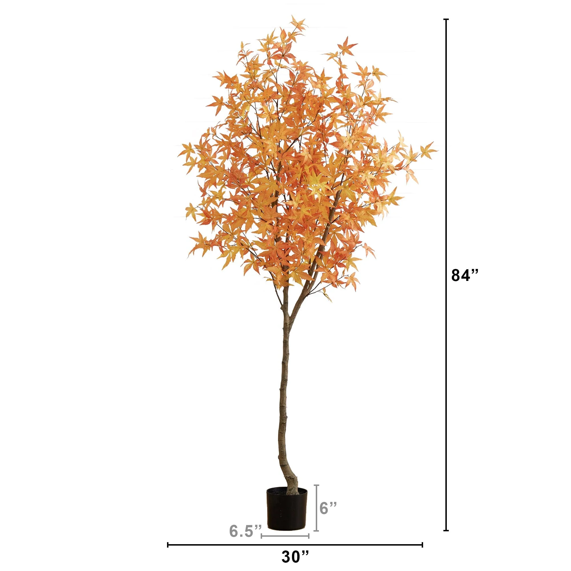 7’ Autumn Maple Artificial Fall Tree - Image 4