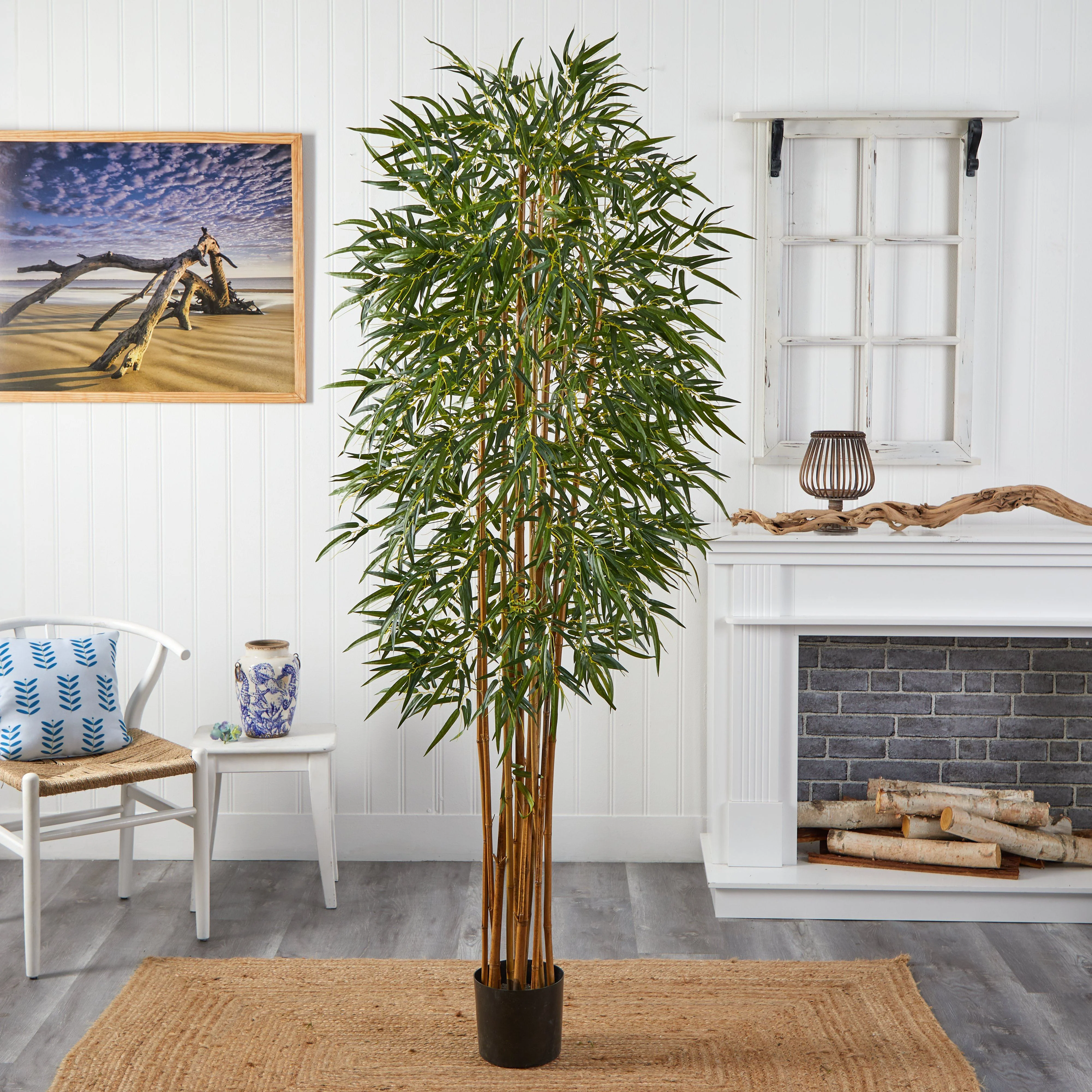 7' Fancy Style Slim Bamboo Silk Tree - Image 2