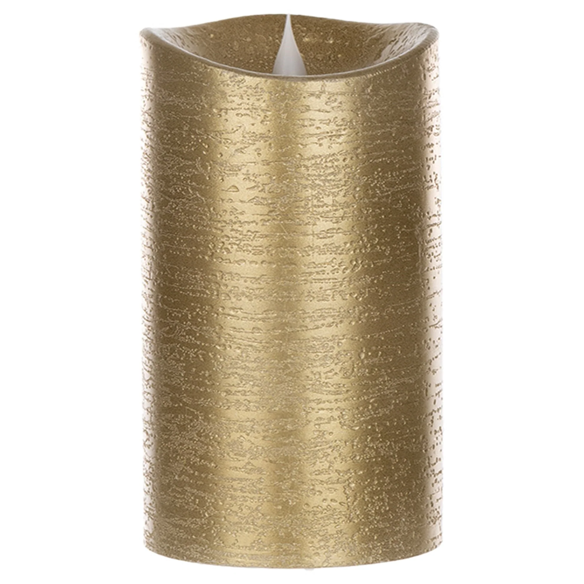 7" Gold Simplux Designer LED Candle with remote (Set of 2)