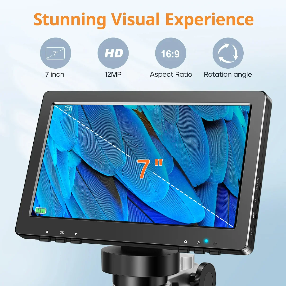 7 Inch Digital Microscope 1200X Coin Repair Camera with LED PC View - Image 2