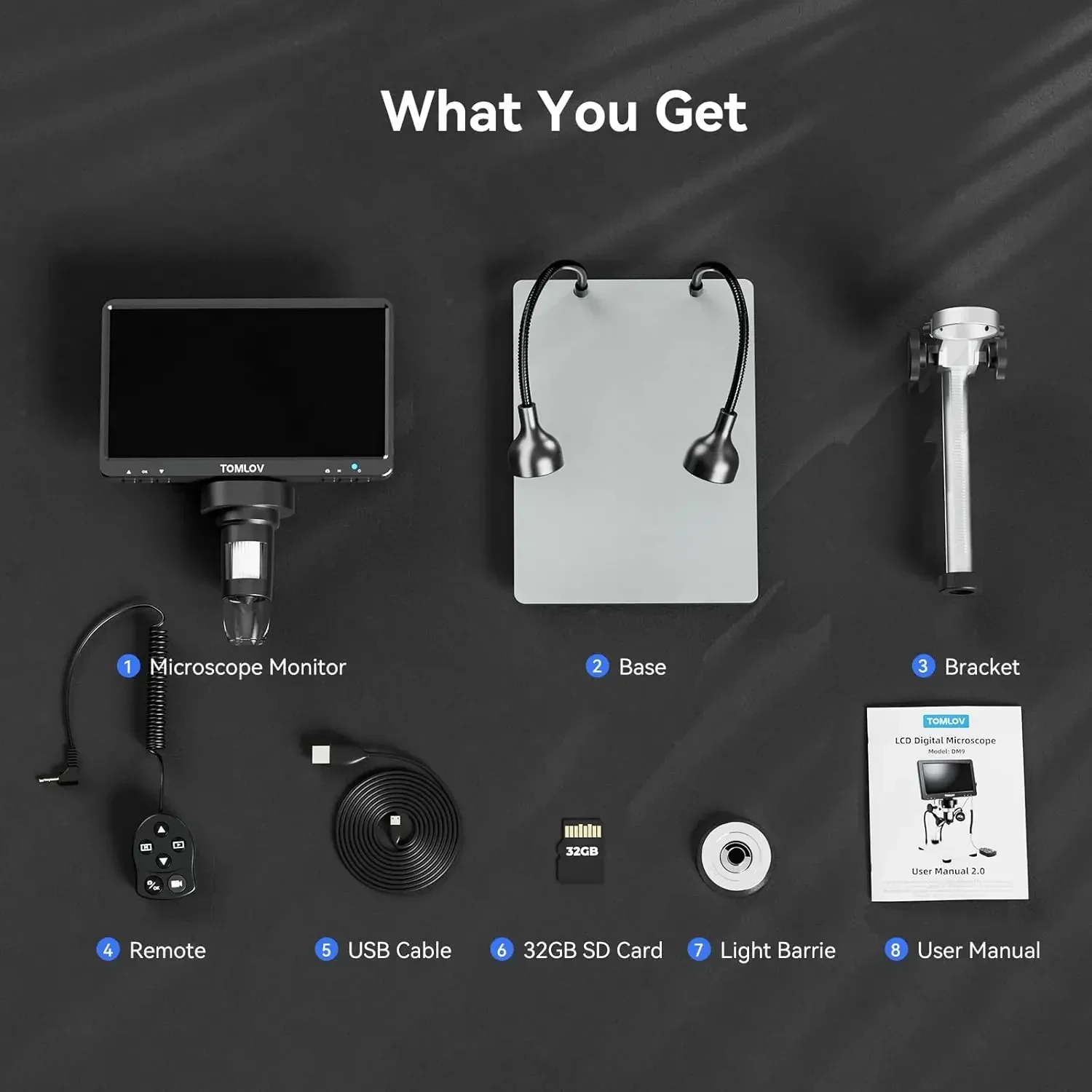7 Inch LCD Digital Microscope 1200X 1080P Coin Soldering Camera - Image 6