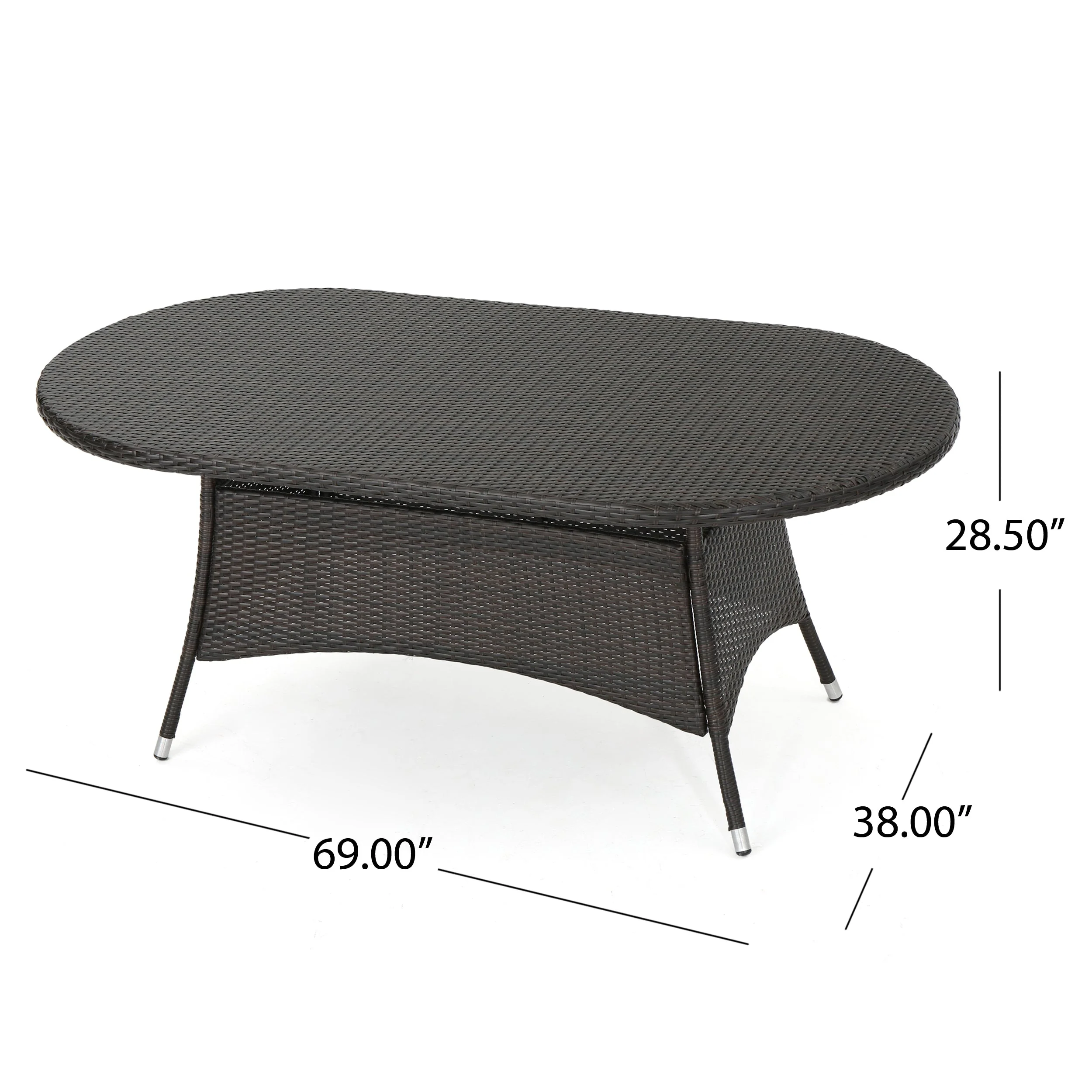 7 Pc Outdoor Wicker Dining Set for Patio - Image 6