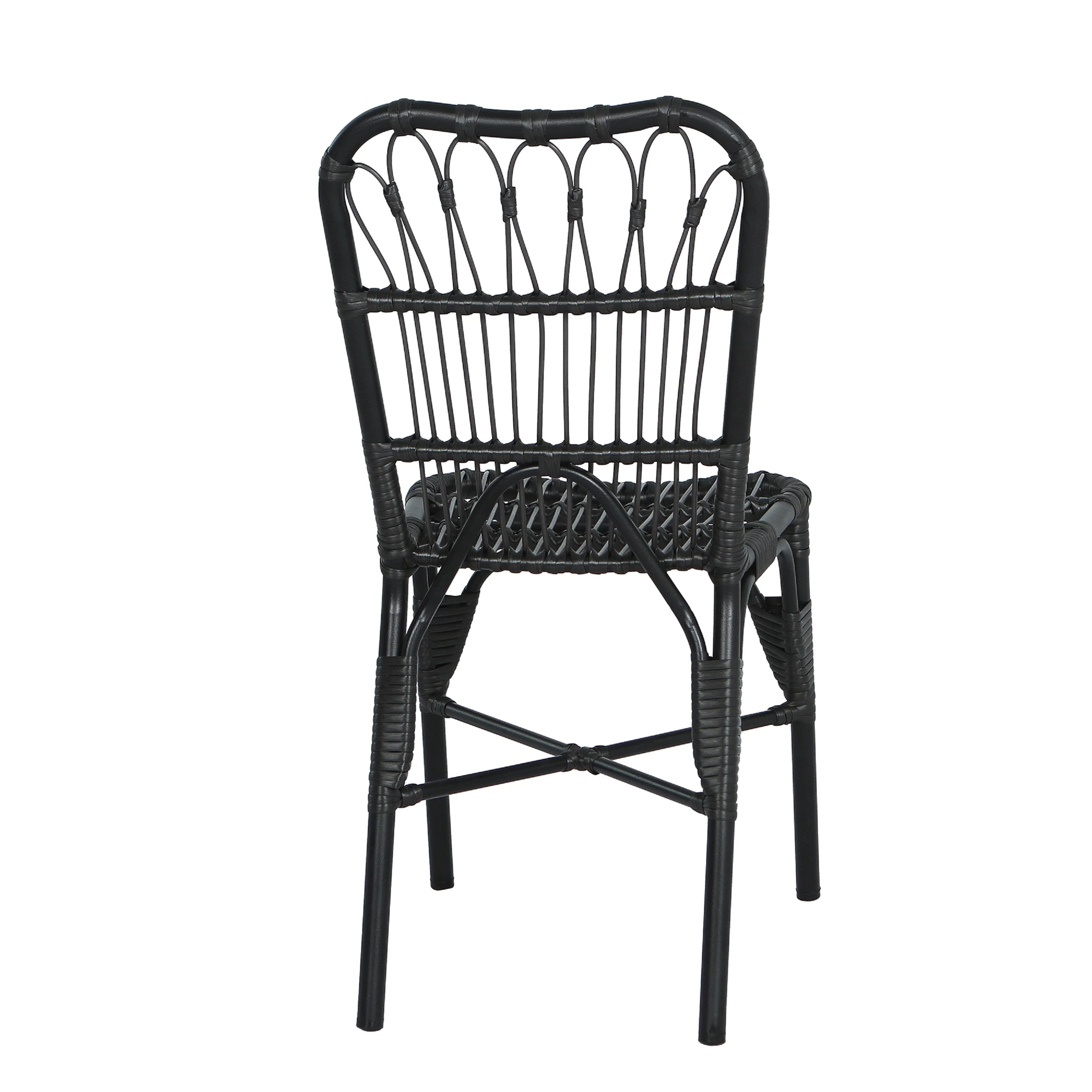 7 PCS Outdoor Dining Set for 6 with Acacia Wood Top & Rattan Chairs - Image 10