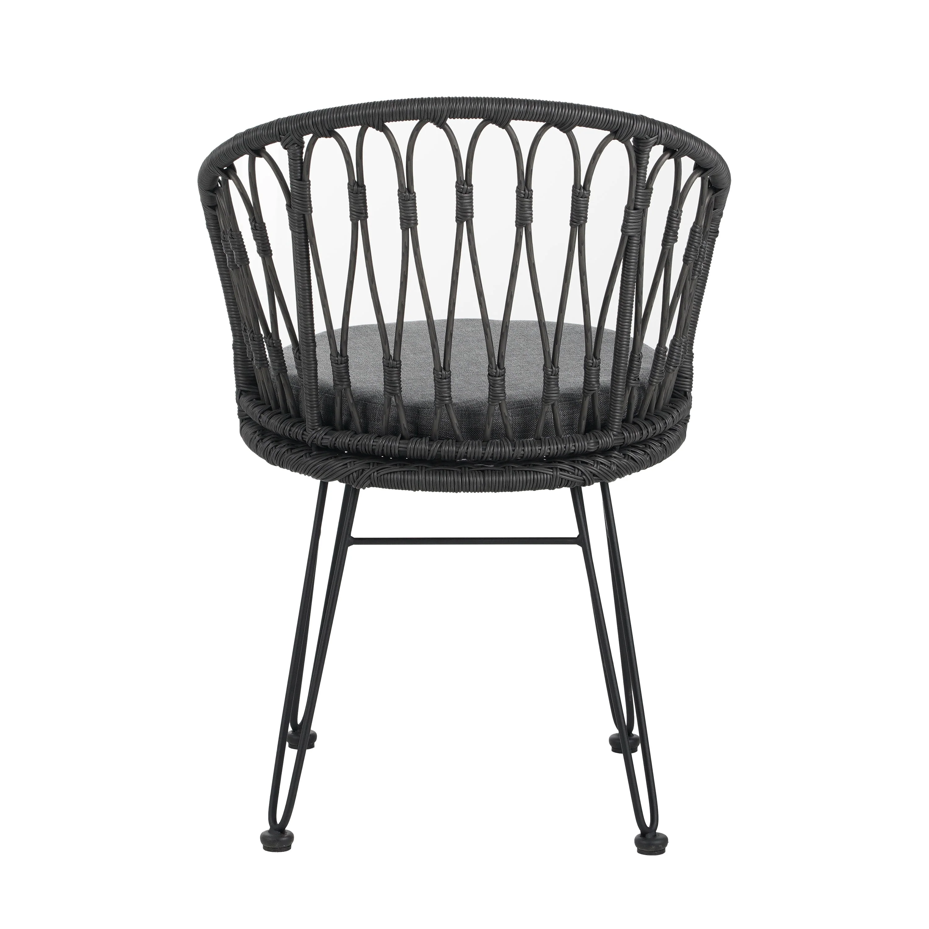 7 PCS Outdoor Dining Set with Acacia Wood Table and Rattan Chairs - Image 12