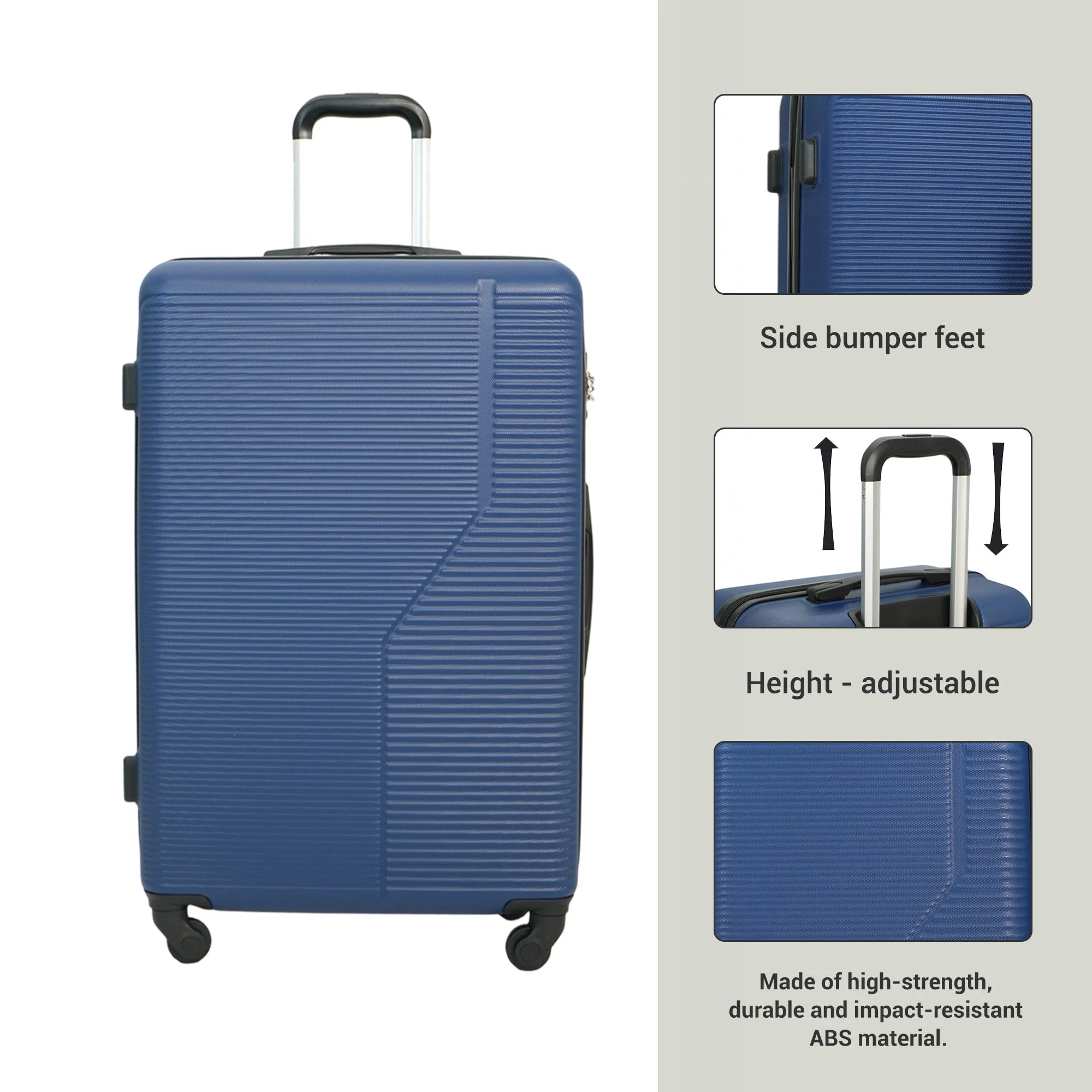 7-Piece ABS Luggage Set with Spinner Wheels and TSA Lock - Image 4