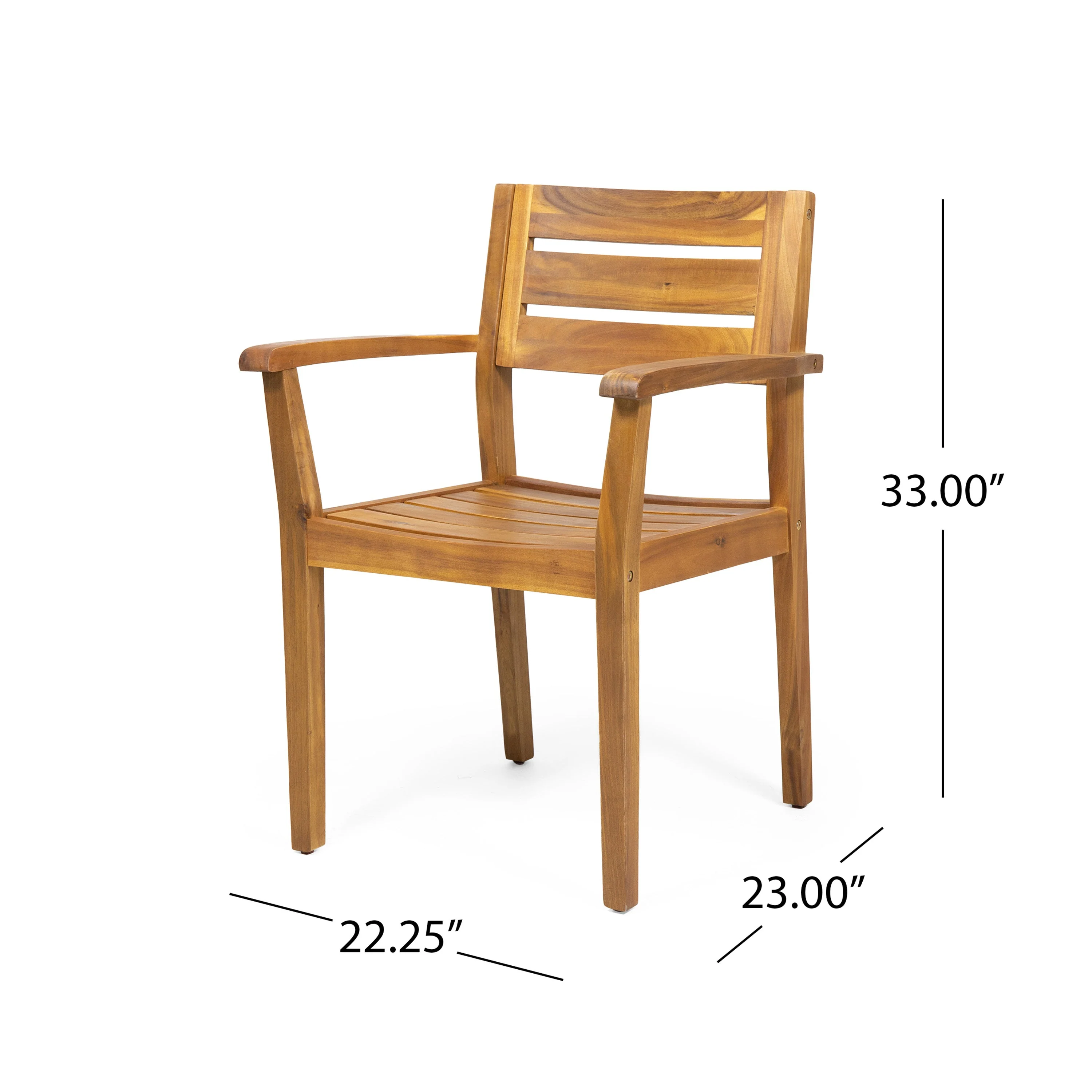 7-Piece Acacia Wood Outdoor Dining Set - Image 6