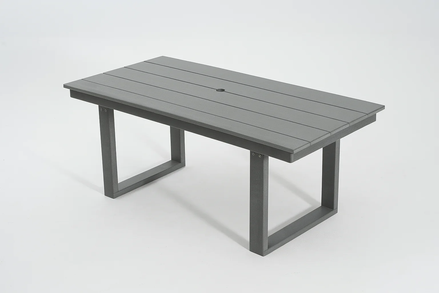 7-Piece HDPE Outdoor Dining Set for 6 – Weather-Resistant Patio Table with Umbrella Hole (Grey) - Image 16