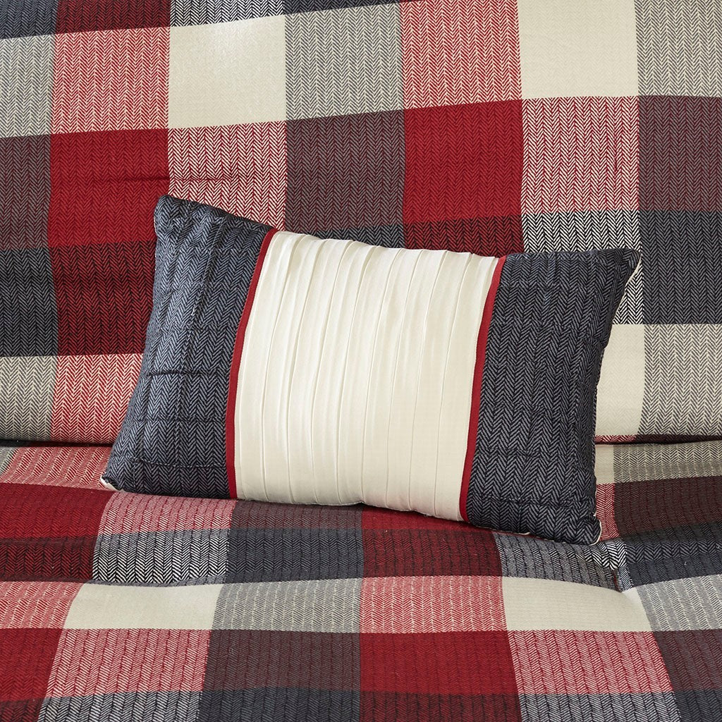 7 Piece Herringbone Comforter Set Red Queen - Image 7