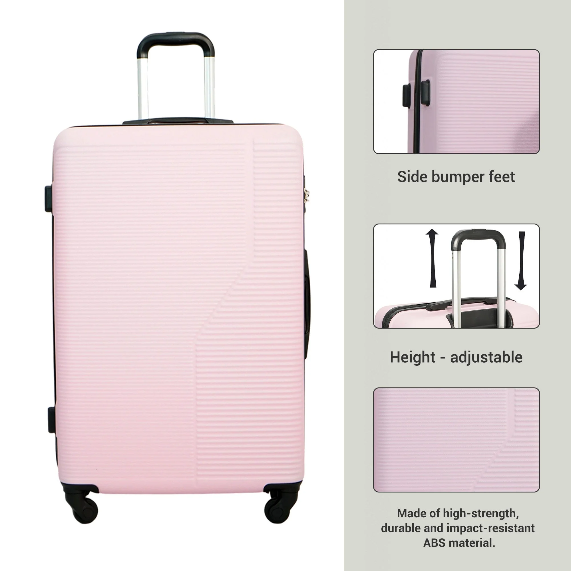 7-Piece Luggage Set ABS Lightweight & Durable with Spinner Wheels - Image 4
