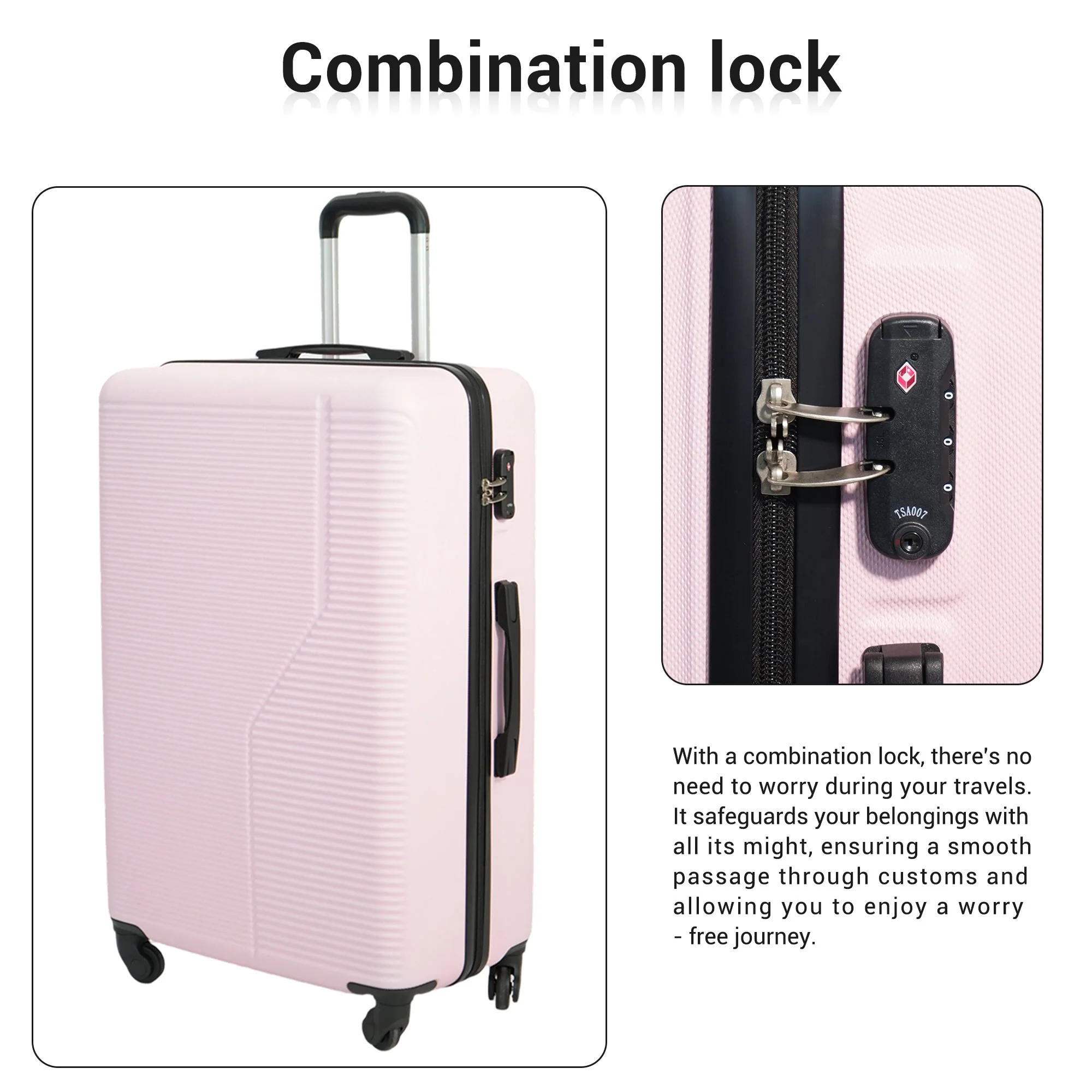 7-Piece Luggage Set ABS Lightweight & Durable with Spinner Wheels - Image 5