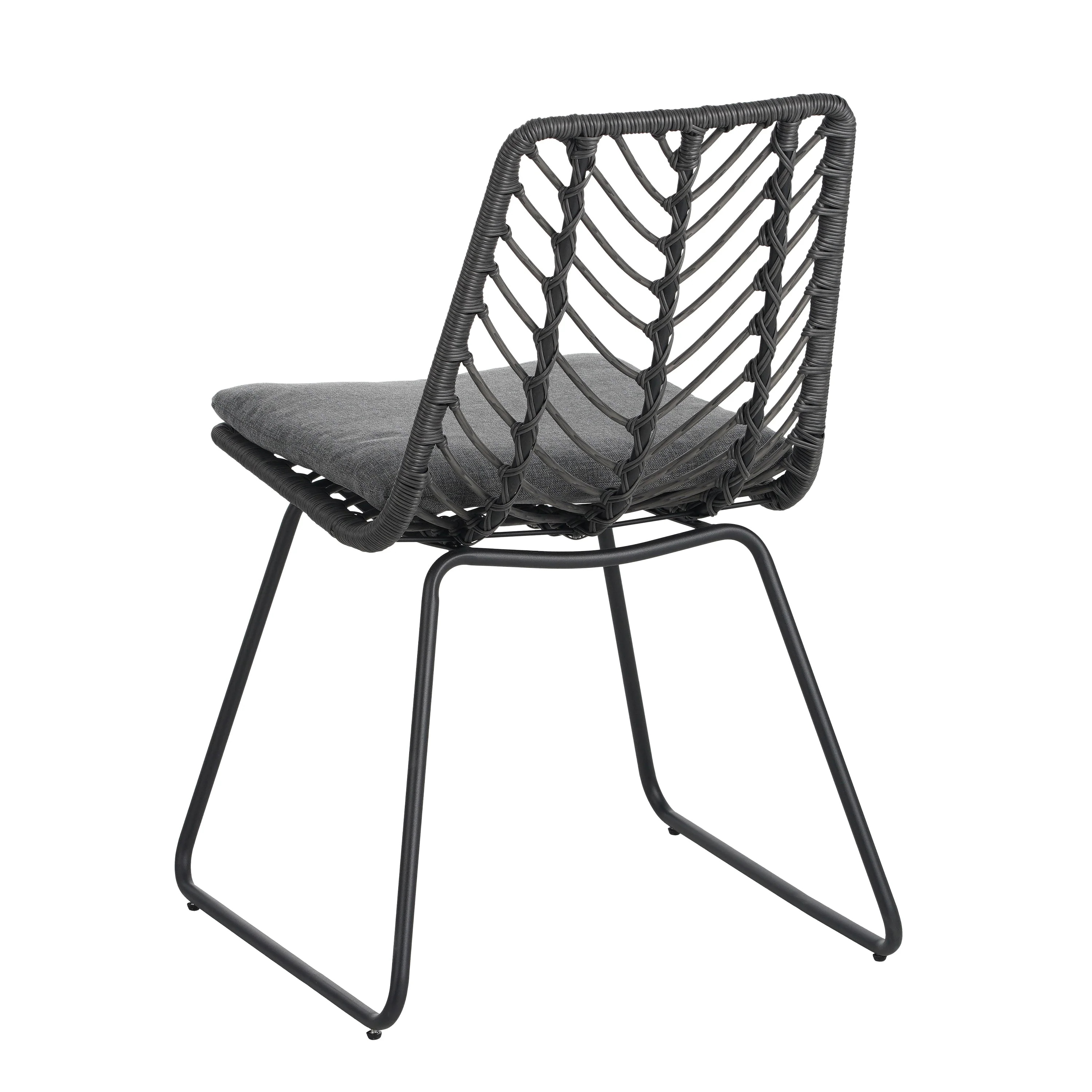7-Piece Outdoor Dining Set for 6 with Acacia Wood Table and Rattan Chairs - Image 11