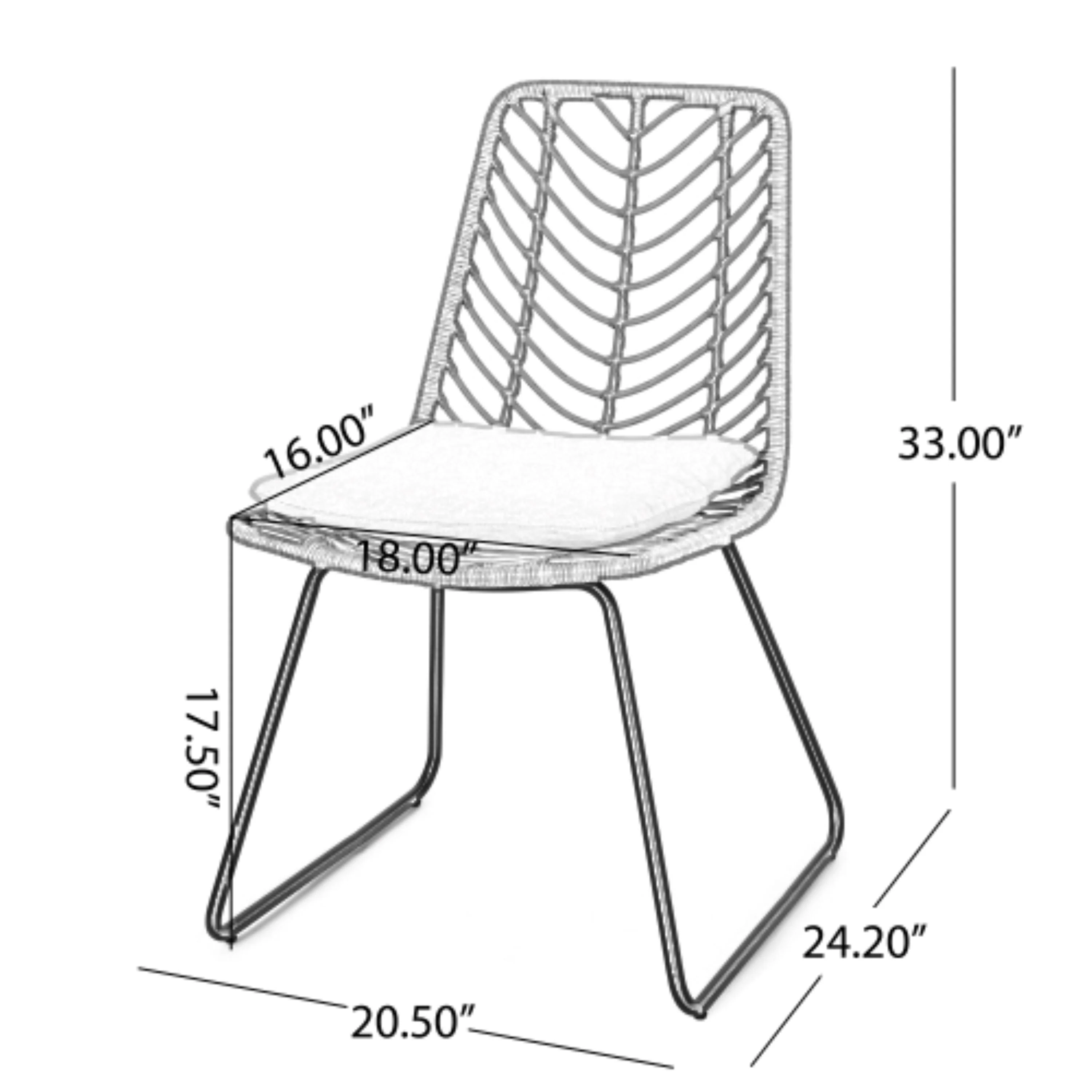 7-Piece Outdoor Dining Set for 6 with Acacia Wood Table and Rattan Chairs - Image 6