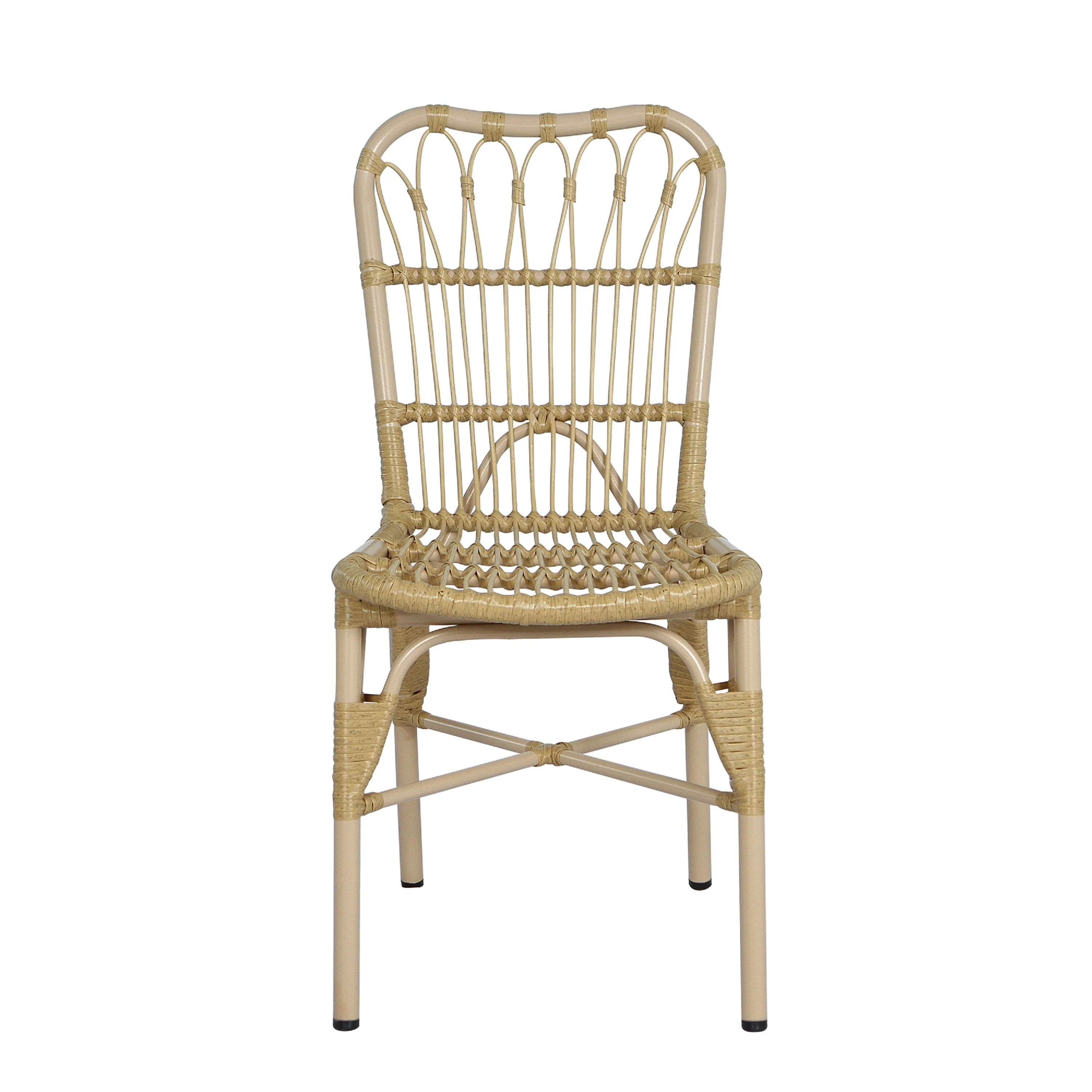 7-Piece Outdoor Dining Set for 6 with Acacia Wood Table & Rattan Chairs - Image 7