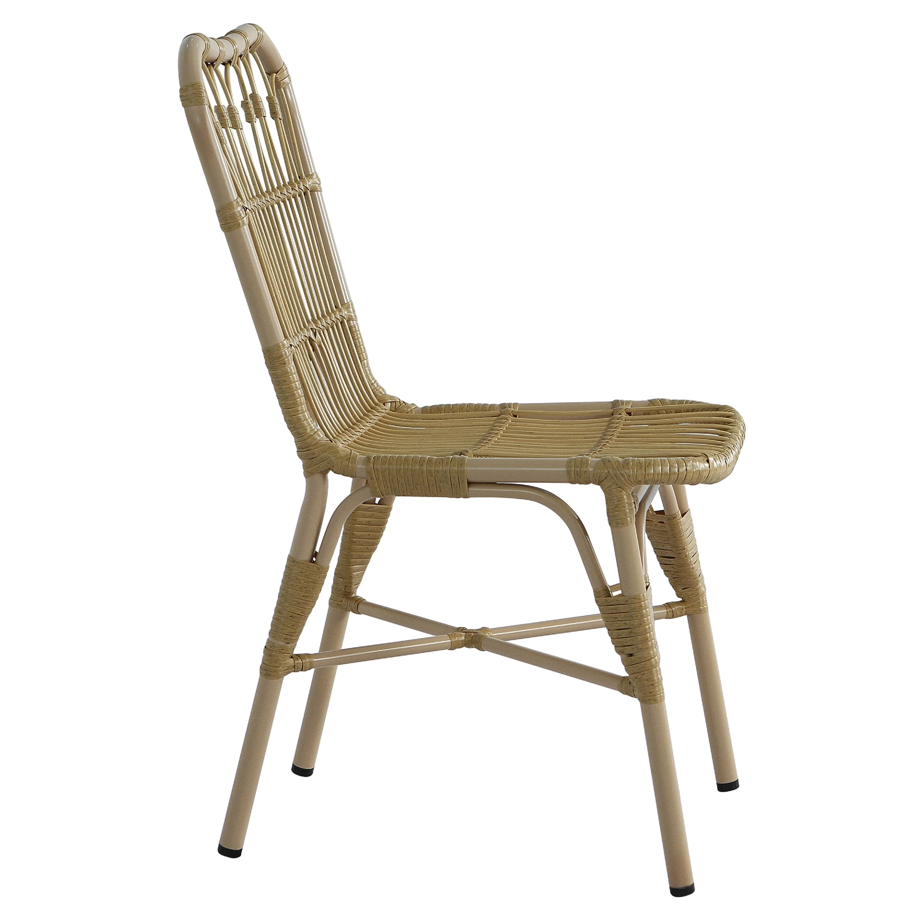 7-Piece Outdoor Dining Set for 6 with Acacia Wood Table & Rattan Chairs - Image 9