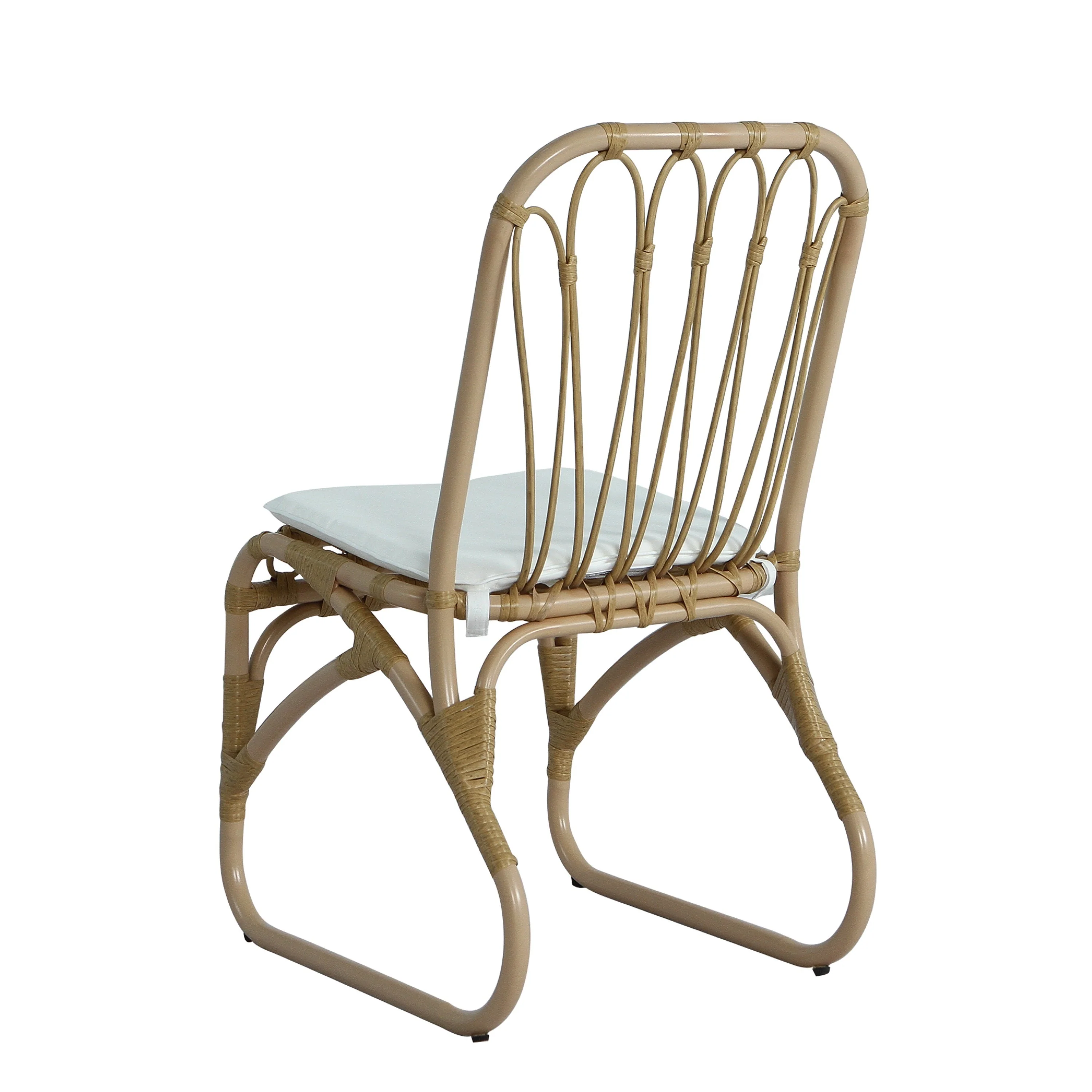7-Piece Outdoor Dining Set for 6 with Acacia Wood Top & Rattan Chairs - Image 10