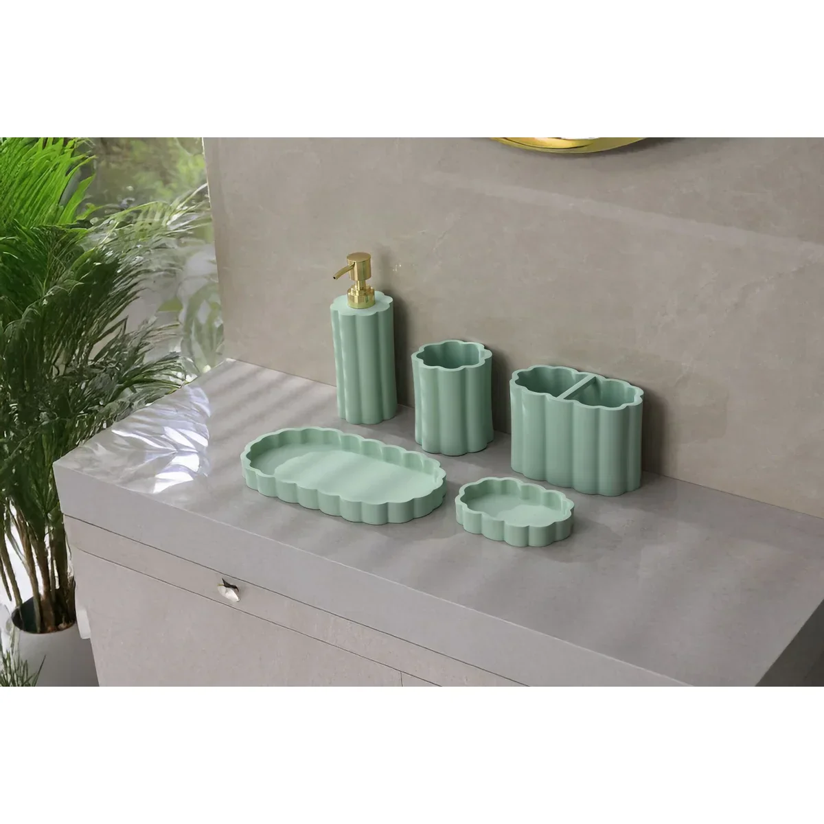7-Piece Resin Bathroom Accessories Set - Image 13