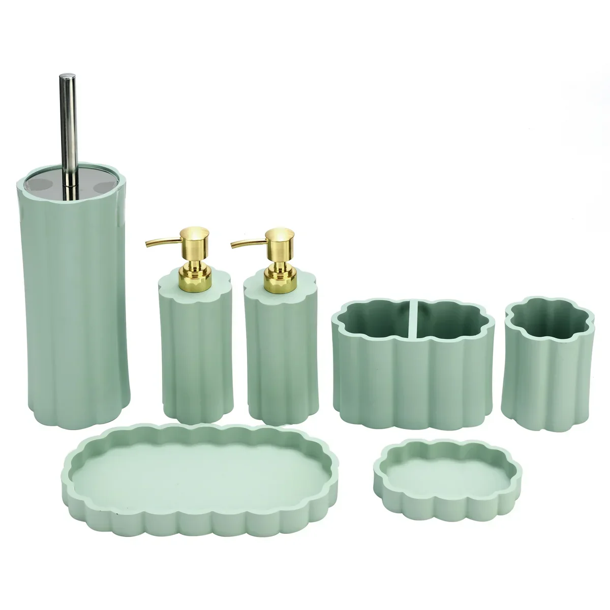 7-Piece Resin Bathroom Accessories Set - Image 2