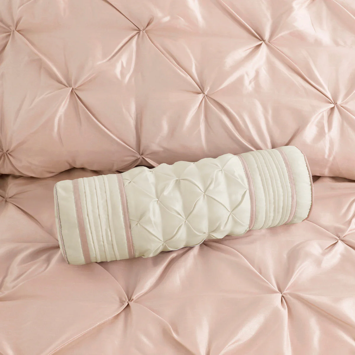 7 Piece Tufted Comforter Set Blush Full - Image 5