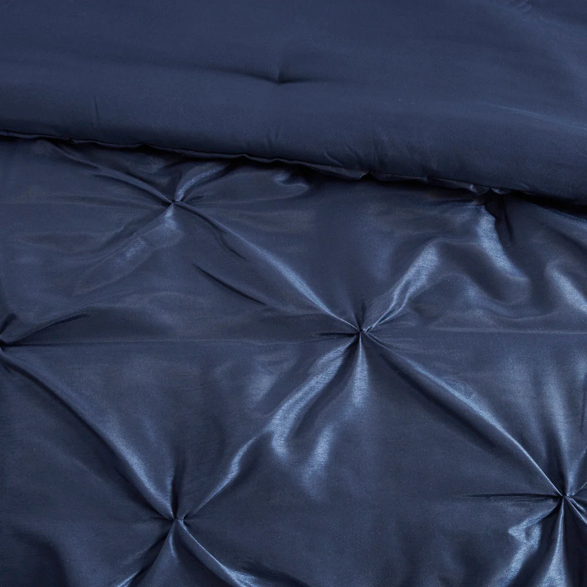 7 Piece Tufted Comforter Set Navy California King - Image 12