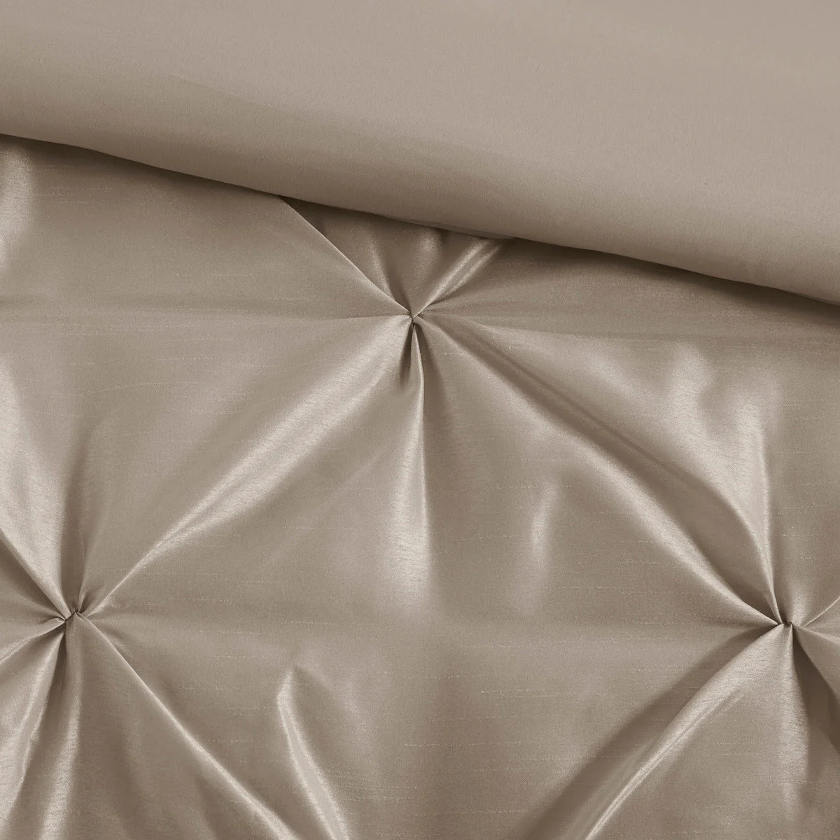 7 Piece Tufted Comforter Set Taupe California King - Image 11