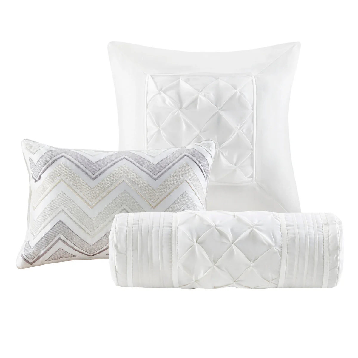 7 Piece Tufted Comforter Set White - Image 47