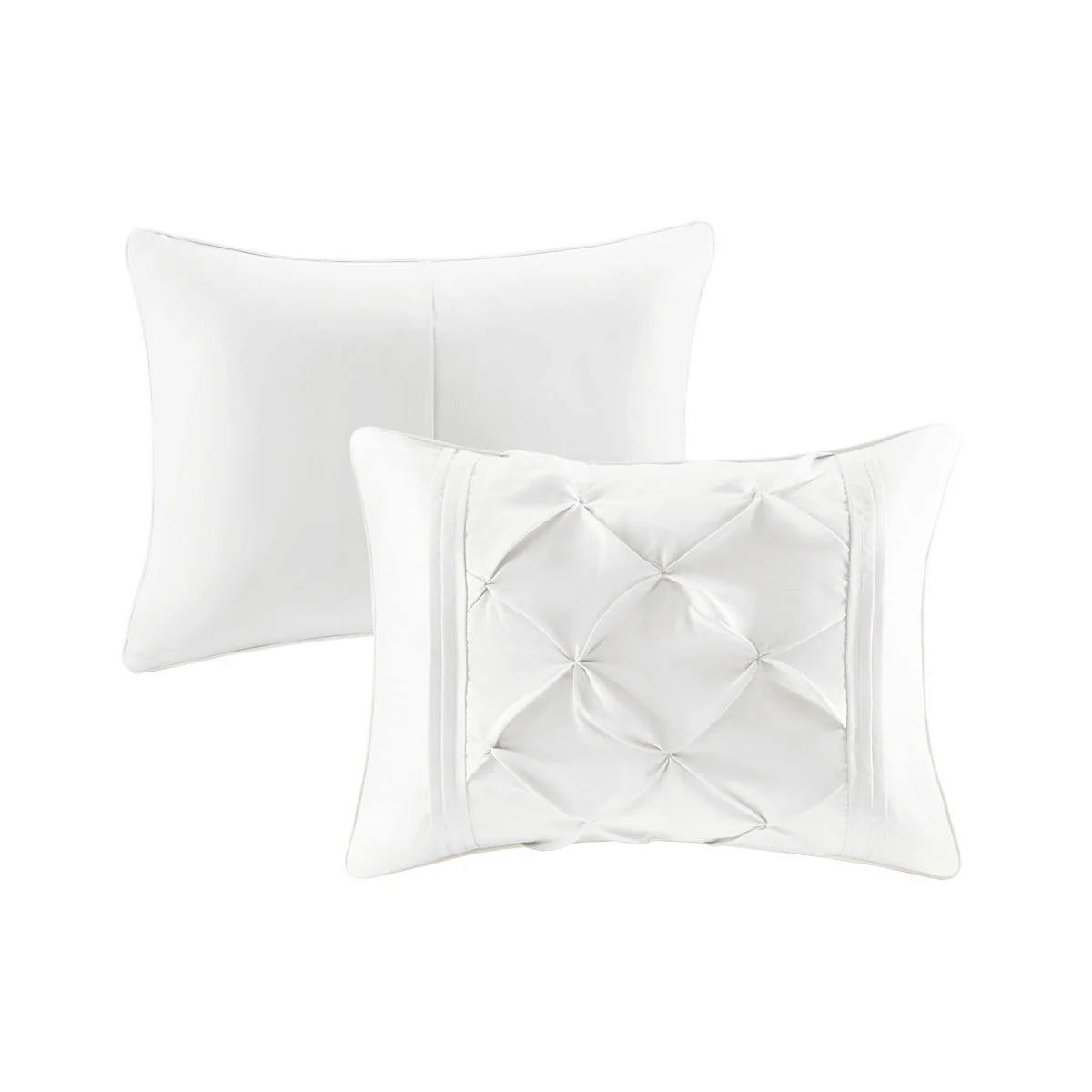 7 Piece Tufted Comforter Set White - Image 8