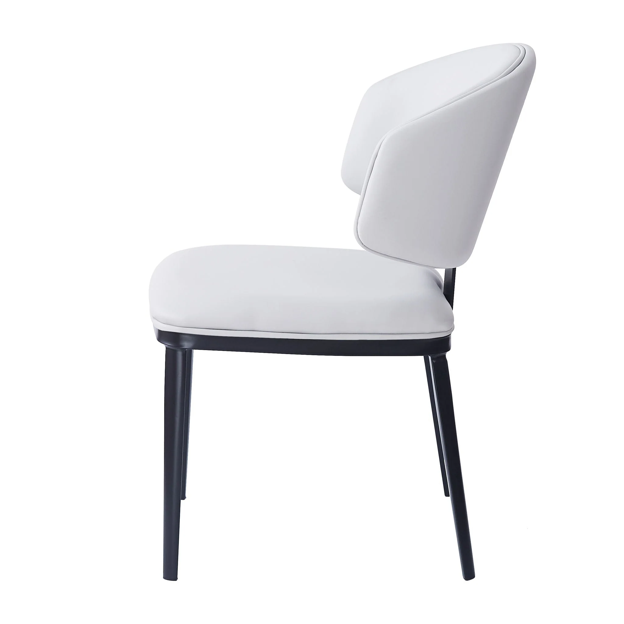 7 Pieces Contemporary Dining Set With Faux Leather Chairs - Image 4