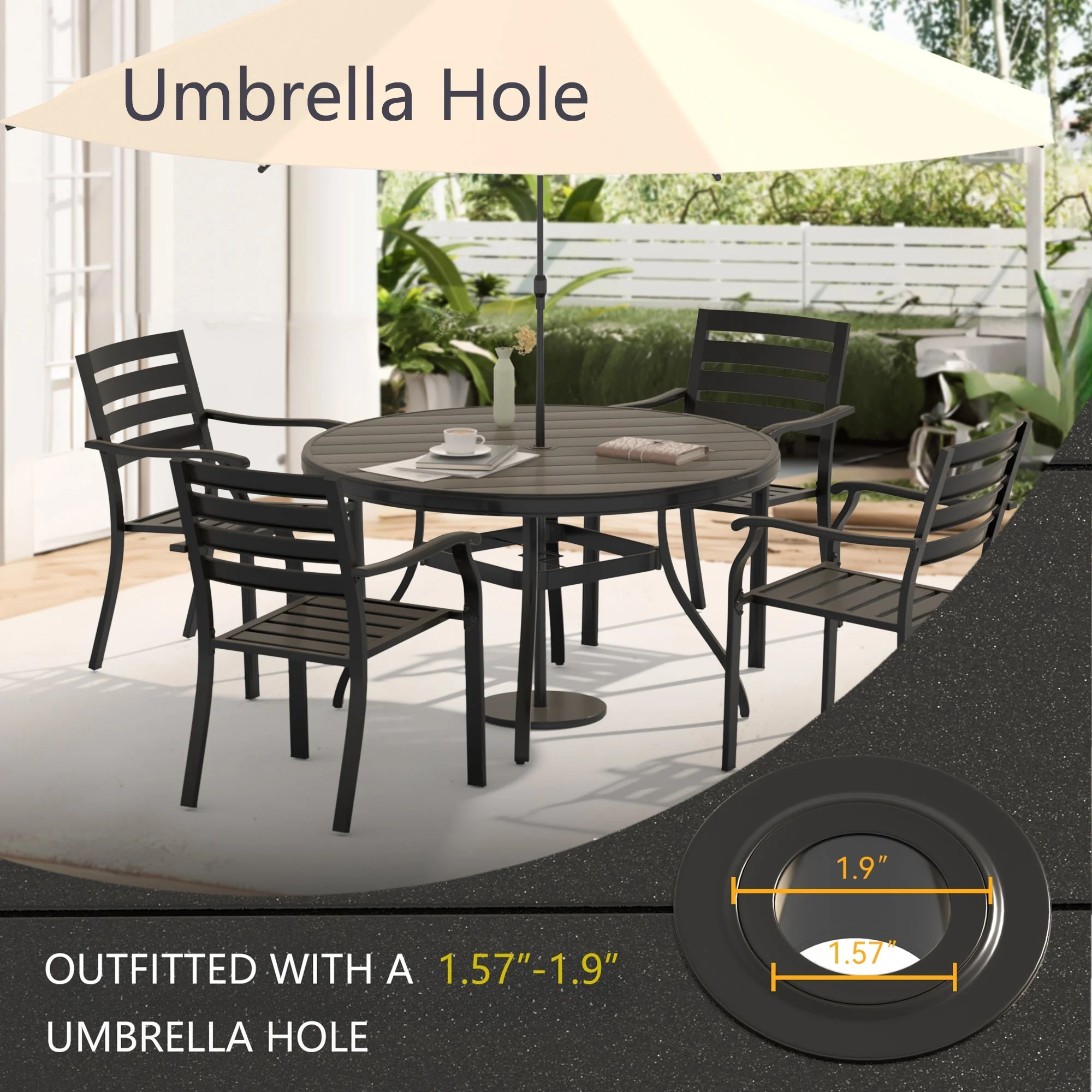 7 Pieces Outdoor Patio Dining Set - Image 3