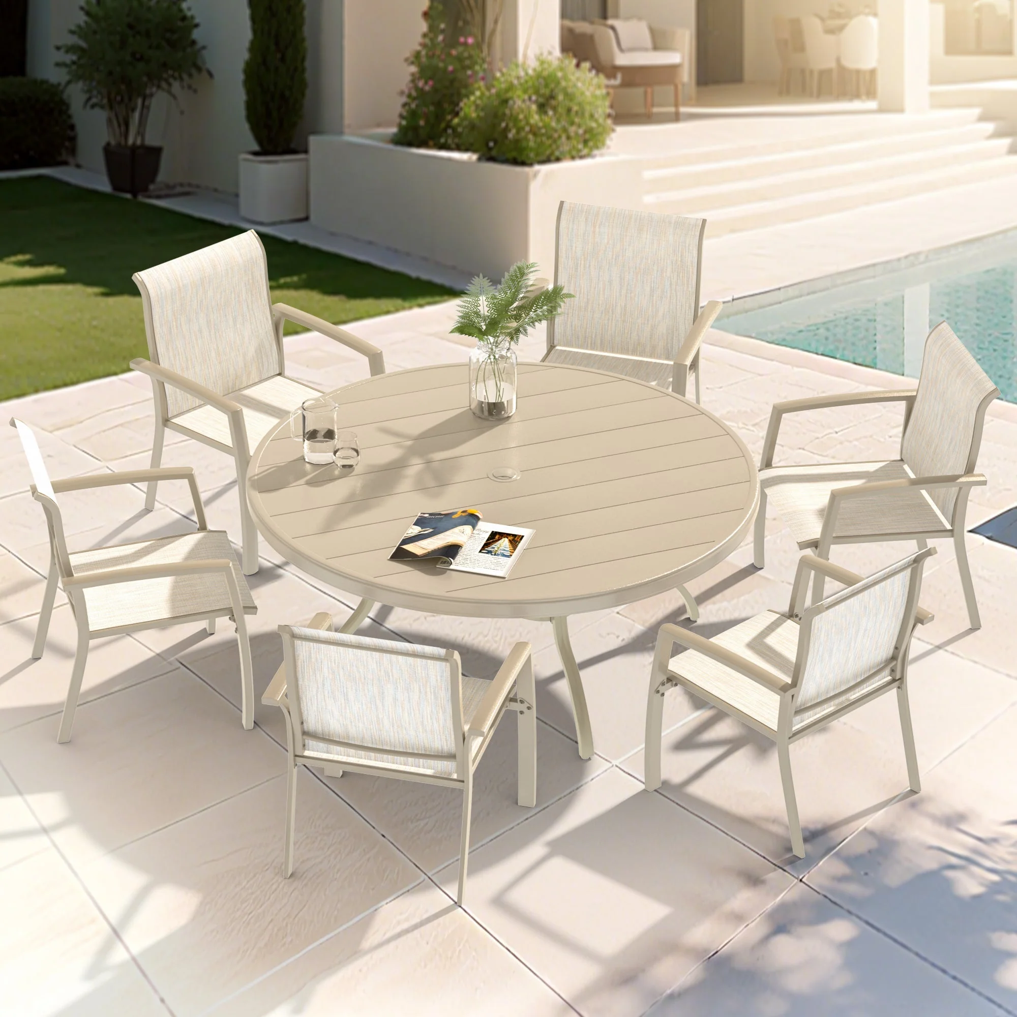 7 Pieces Patio Dining Set - Image 10