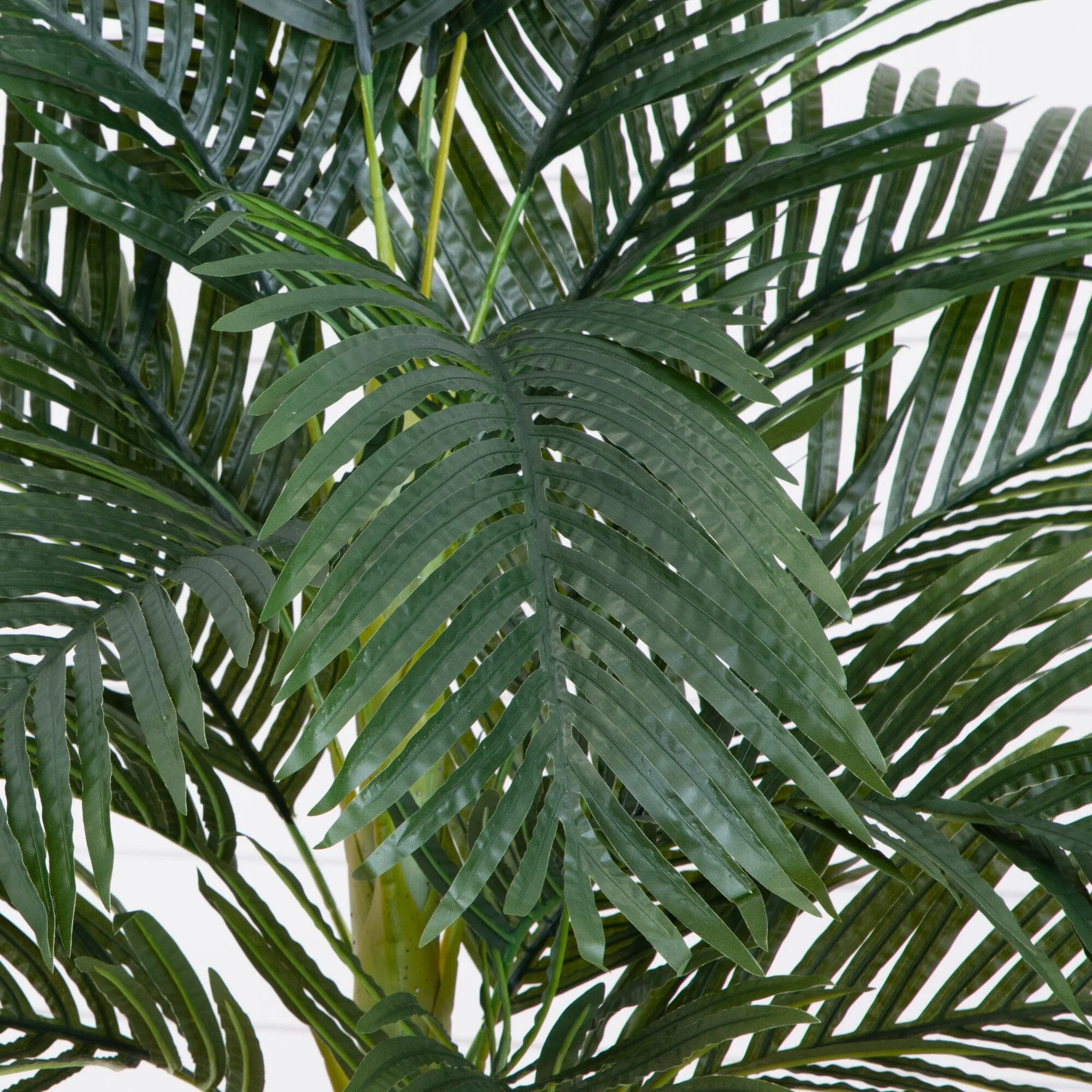 7’ Single Stalk Golden Cane Artificial Palm Tree - Image 2
