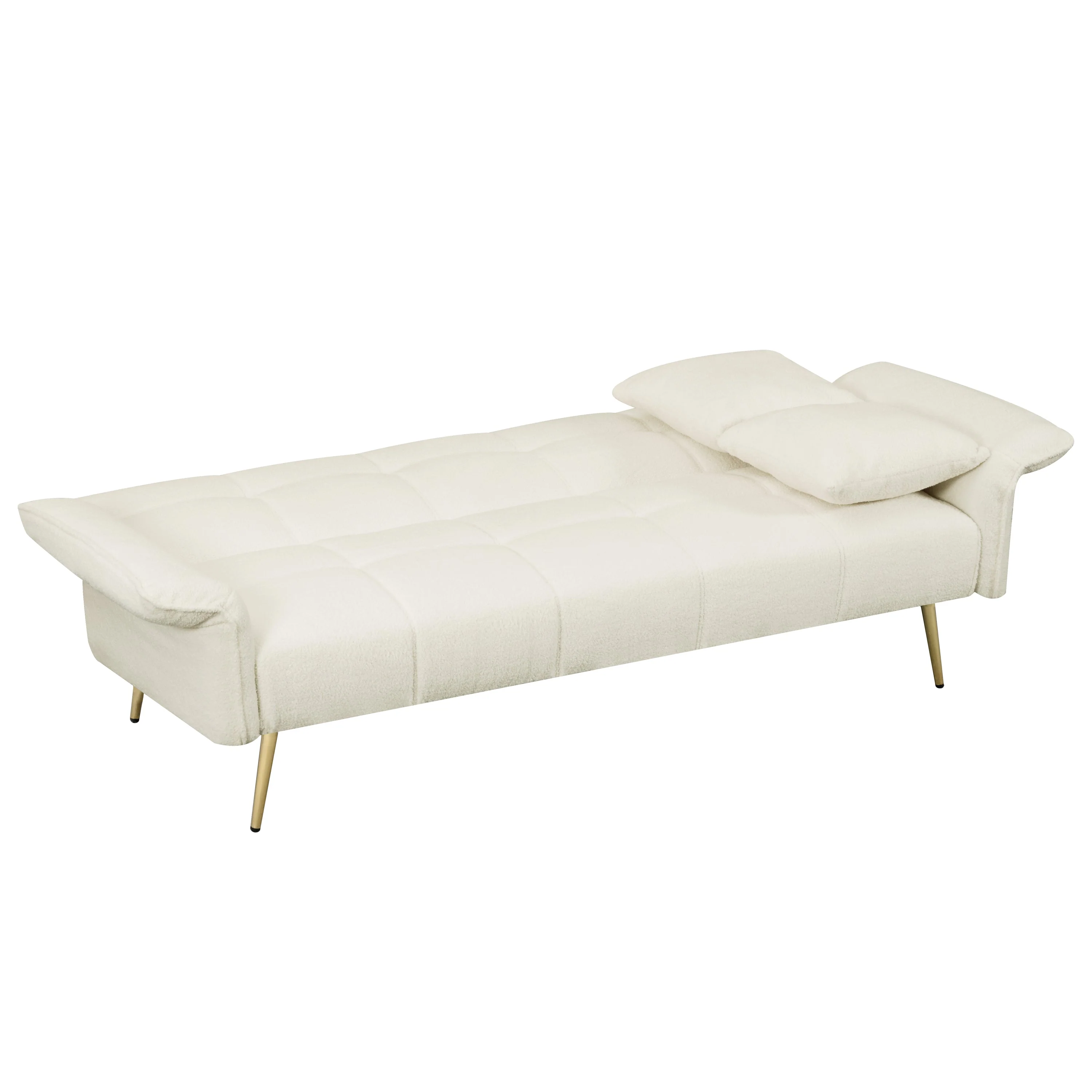 70.1" Futon Sofa Bed Convertible Double Sofa Bed with Folding Armrests - Image 10