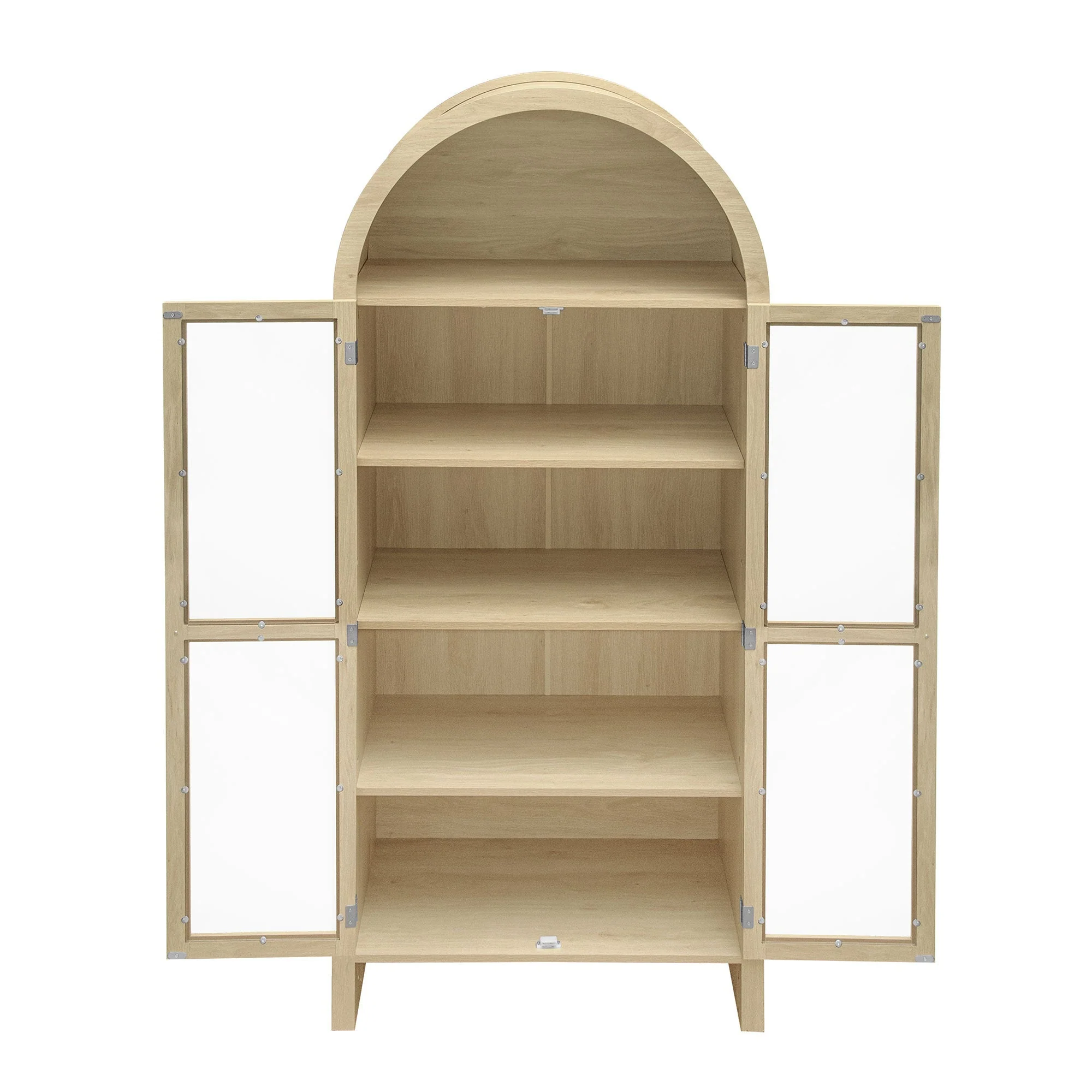 70.28" Tall Arched Kitchen Pantry Cabinet - Image 12