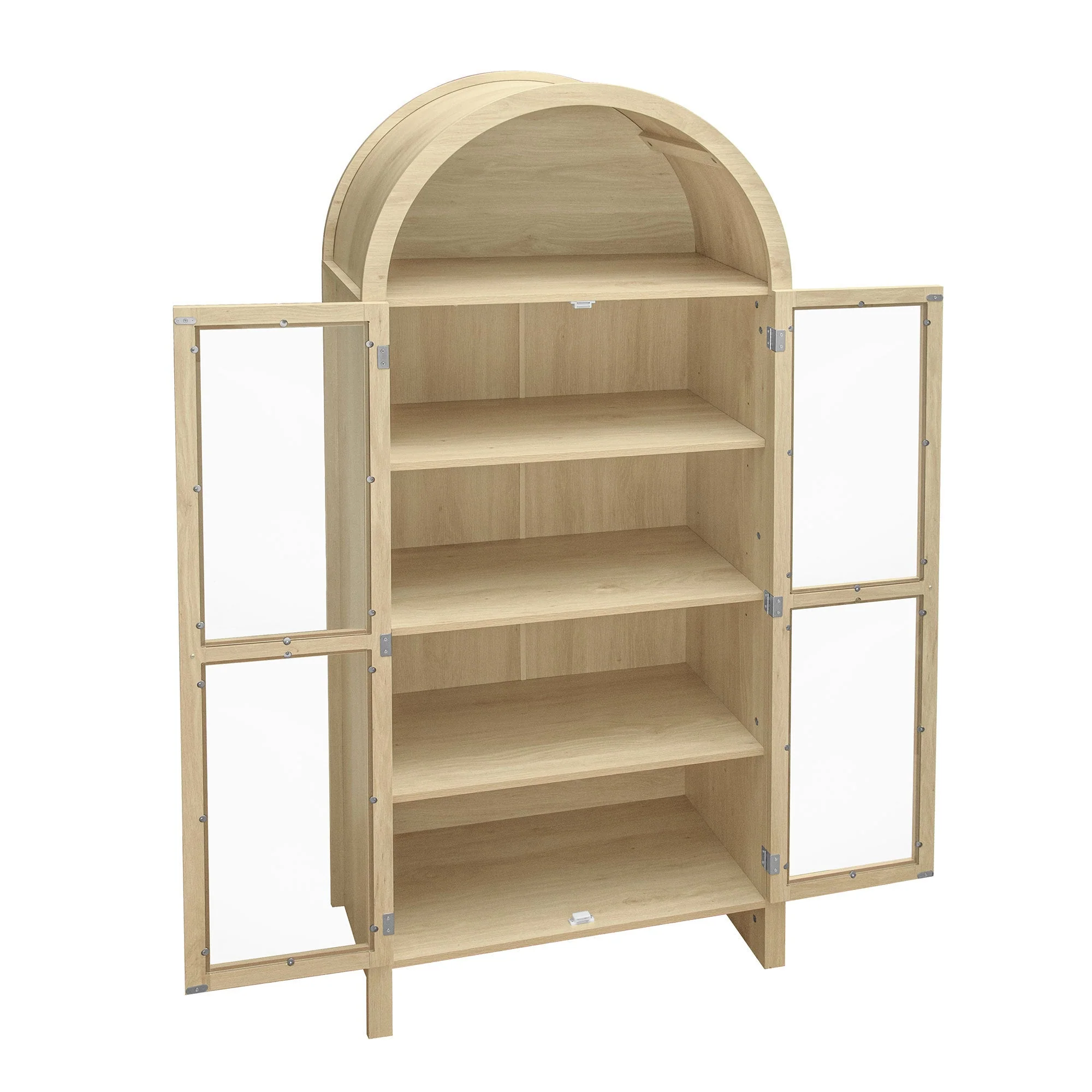 70.28" Tall Arched Kitchen Pantry Cabinet - Image 13