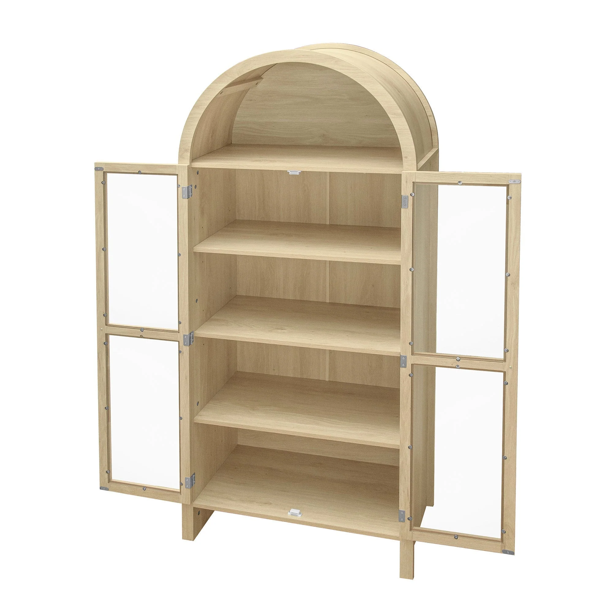 70.28" Tall Arched Kitchen Pantry Cabinet - Image 14
