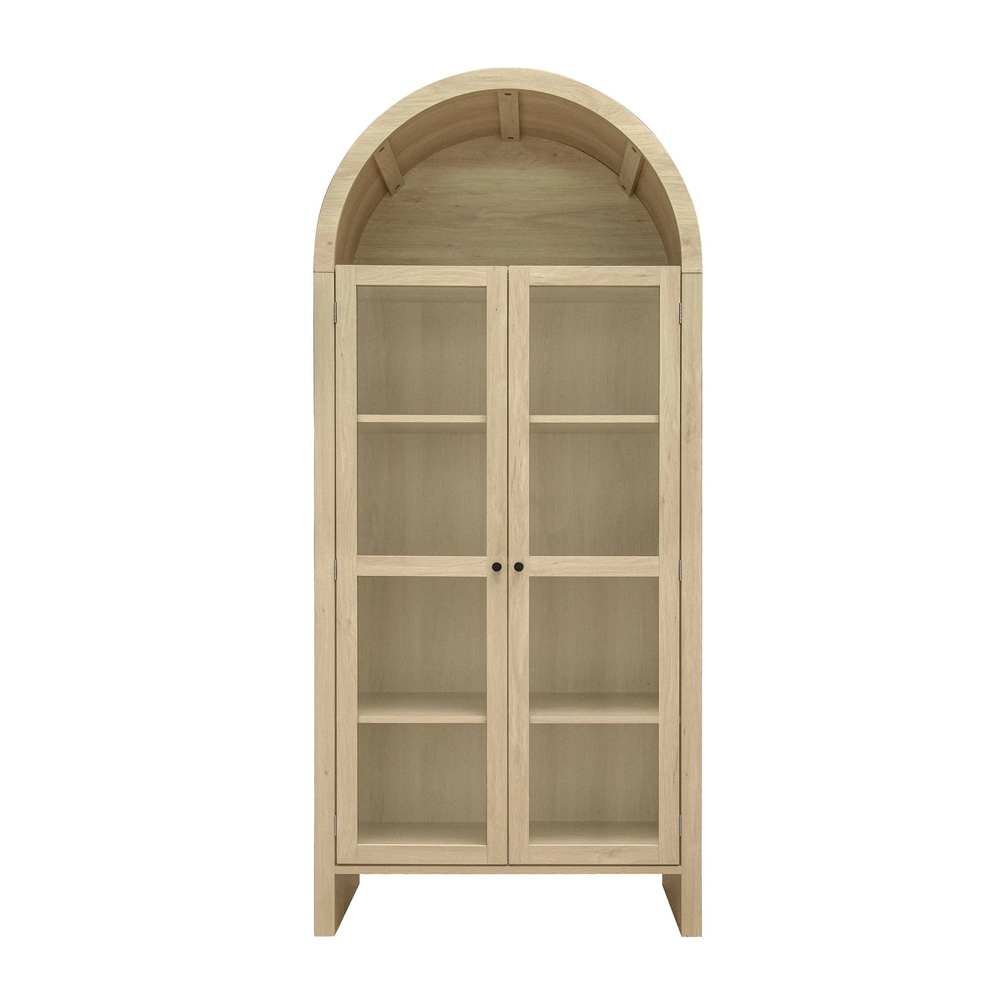 70.28" Tall Arched Kitchen Pantry Cabinet - Image 2