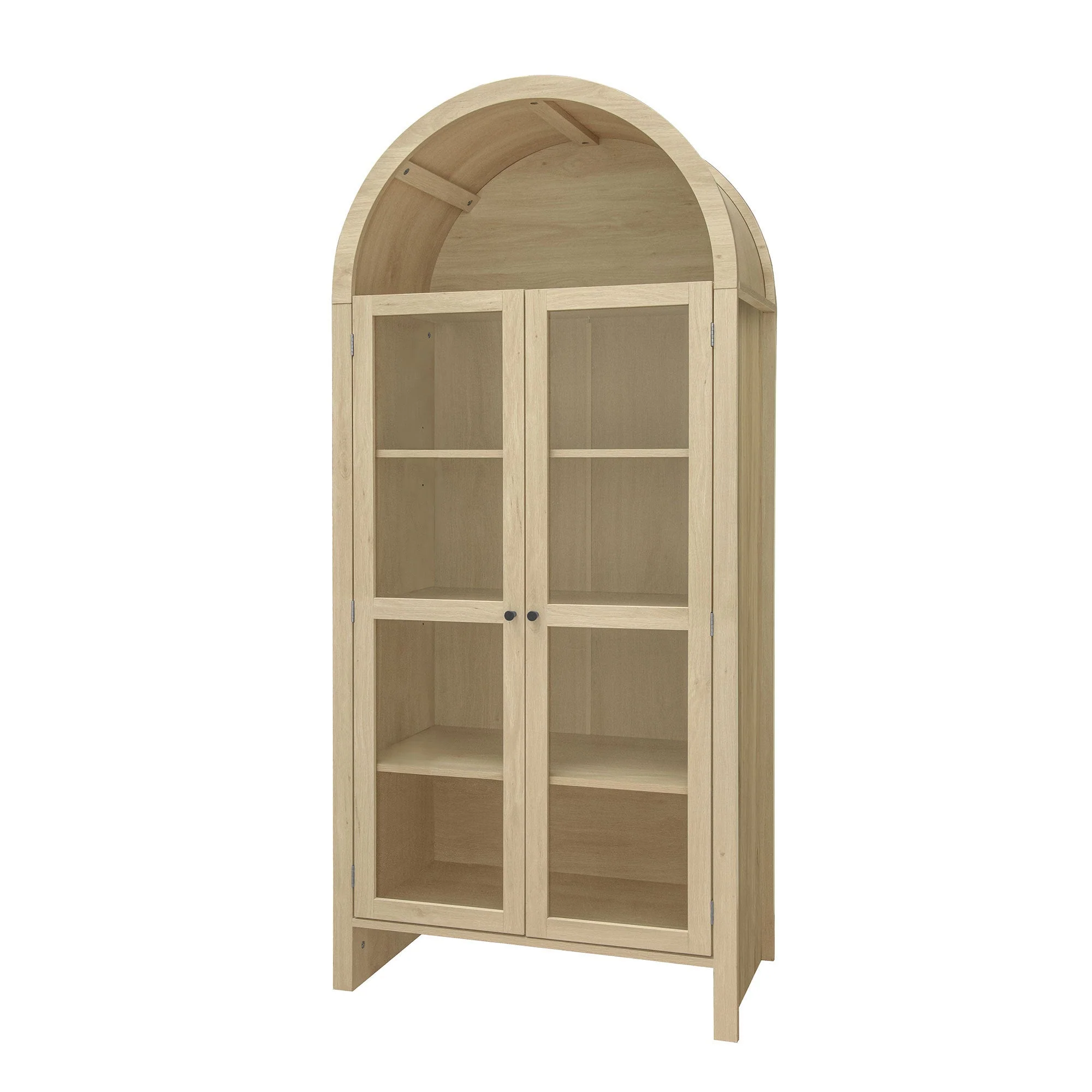 70.28" Tall Arched Kitchen Pantry Cabinet - Image 7