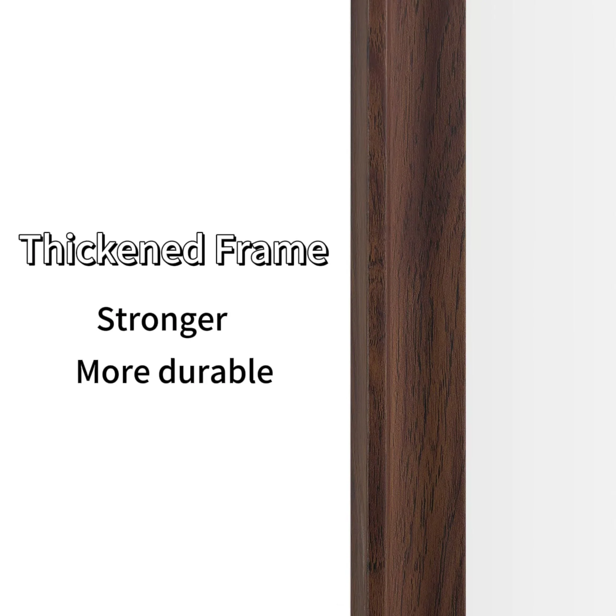 70*32 inch Full-Body Floor Mirror with Artificial Wood Frame in Antique Brown, Elegant Design for Bedrooms, Salons, and Clothing Stores - Image 6
