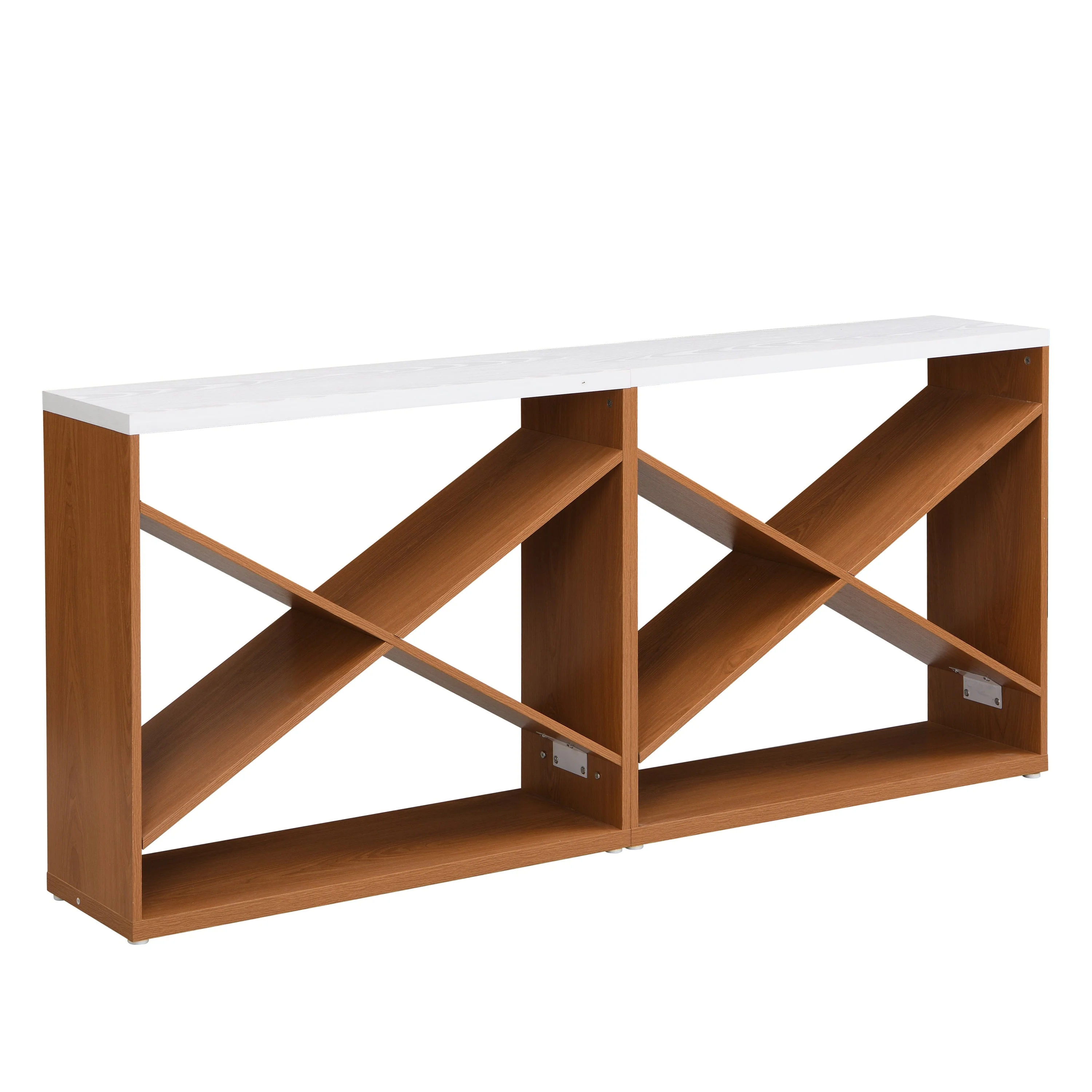 70.87 Inch Farmhouse Console Table in White - Image 8